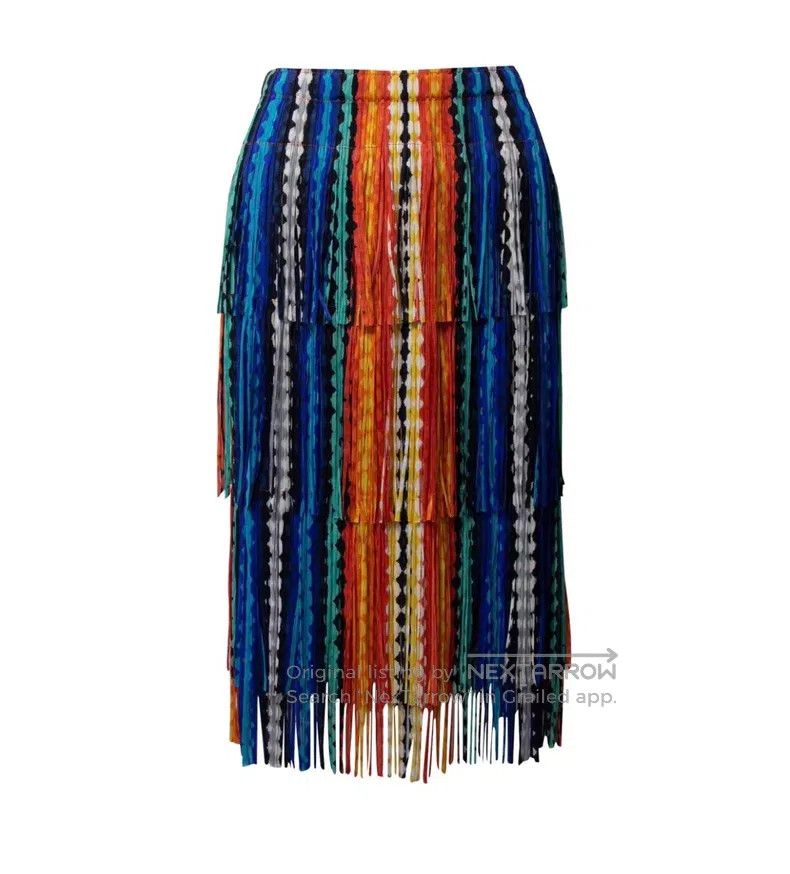 Issey Miyake Issey Miyake Colorful Fringe Skirt Size 25" / US 0 / IT 36 - 1 Thumbnail