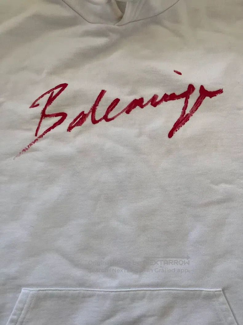 Balenciaga Balenciaga Classic Logo Marked Hooded Long Sleeve Sweatshi Size XS / US 0-2 / IT 36-38 - 3 Thumbnail