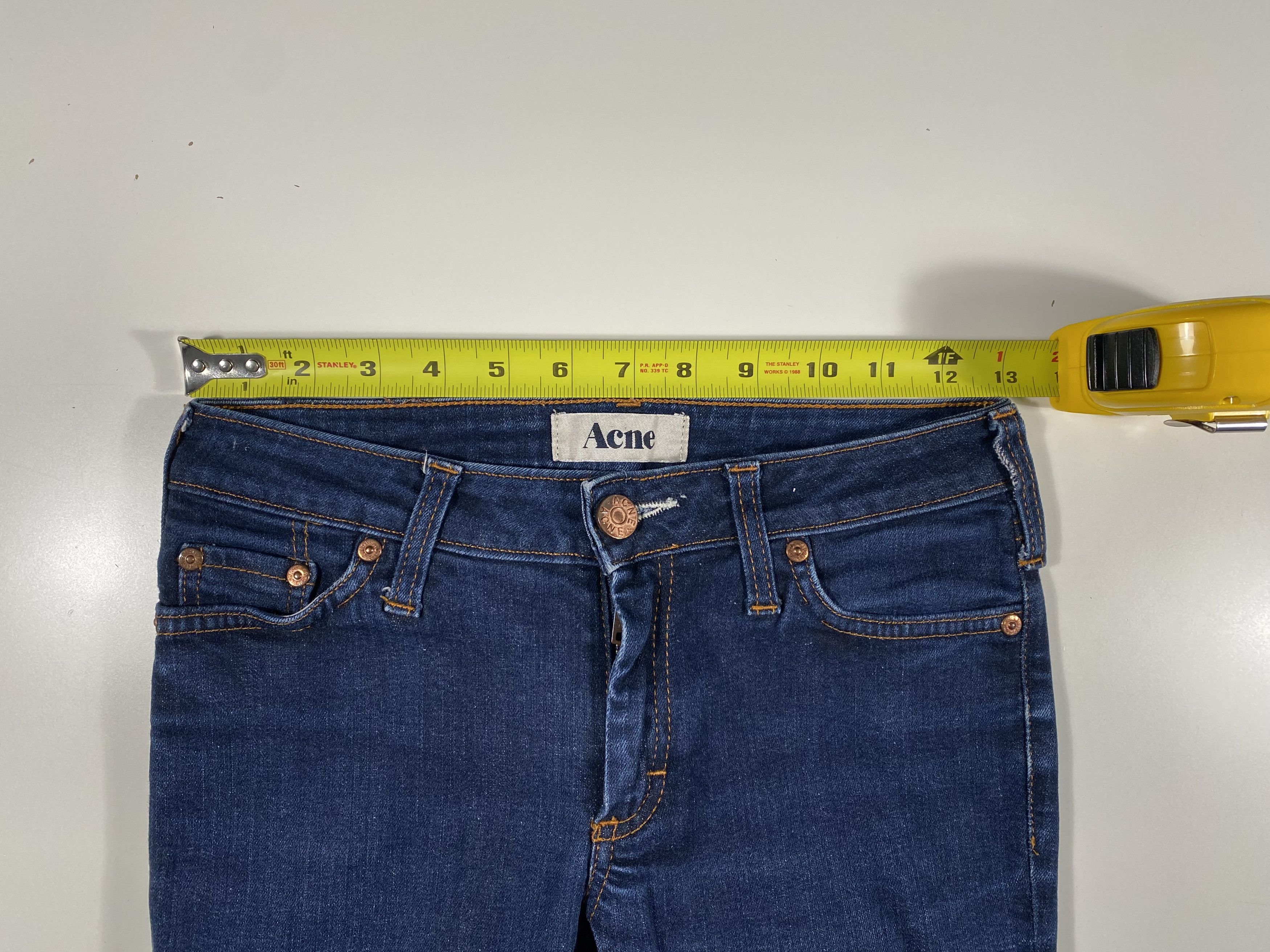 Acne Studios Acne Studios Kex Soft Raw Low Rise Slim Fit Jeans 25x31 Size 25" / US 0 / IT 36 - 8 Thumbnail