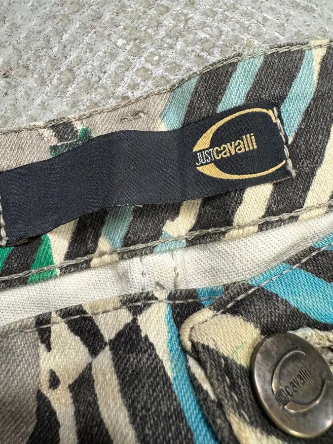 Just Cavalli × Vintage AW2004 Cavalli Grey Eagle Snake Battle Pants Size US 39 - 9 Thumbnail