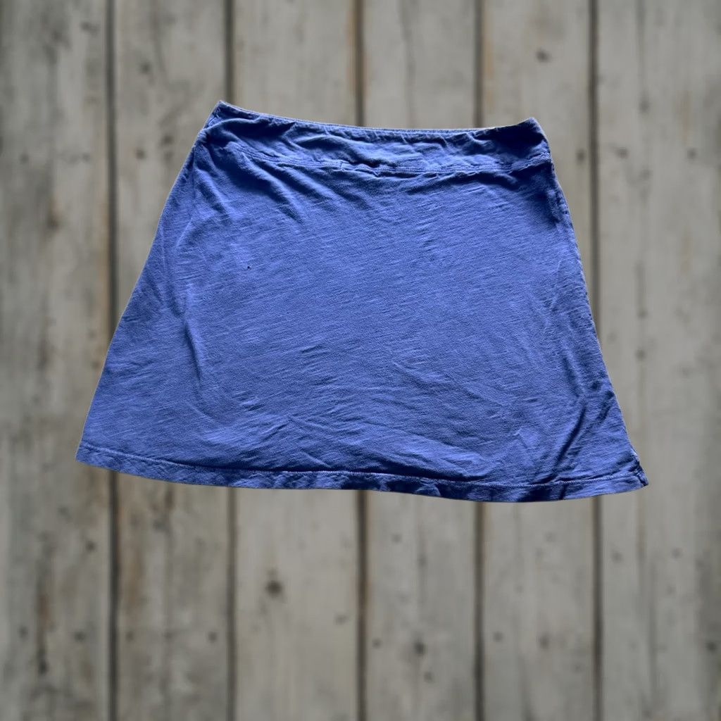 Vintage Fresh Produce Skirt Womens 18 Blue A-Line Elastic Waist Jersey Knee Length USA Size XXL / US 16-18 / IT 52-54 - 1 Thumbnail