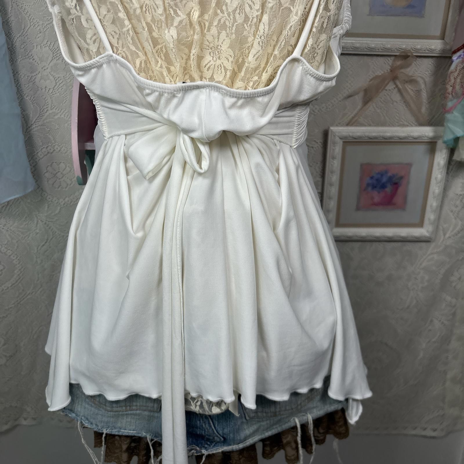 Other vintage white fairy core tie back top Size XL / US 12-14 / IT 48-50 - 5 Thumbnail