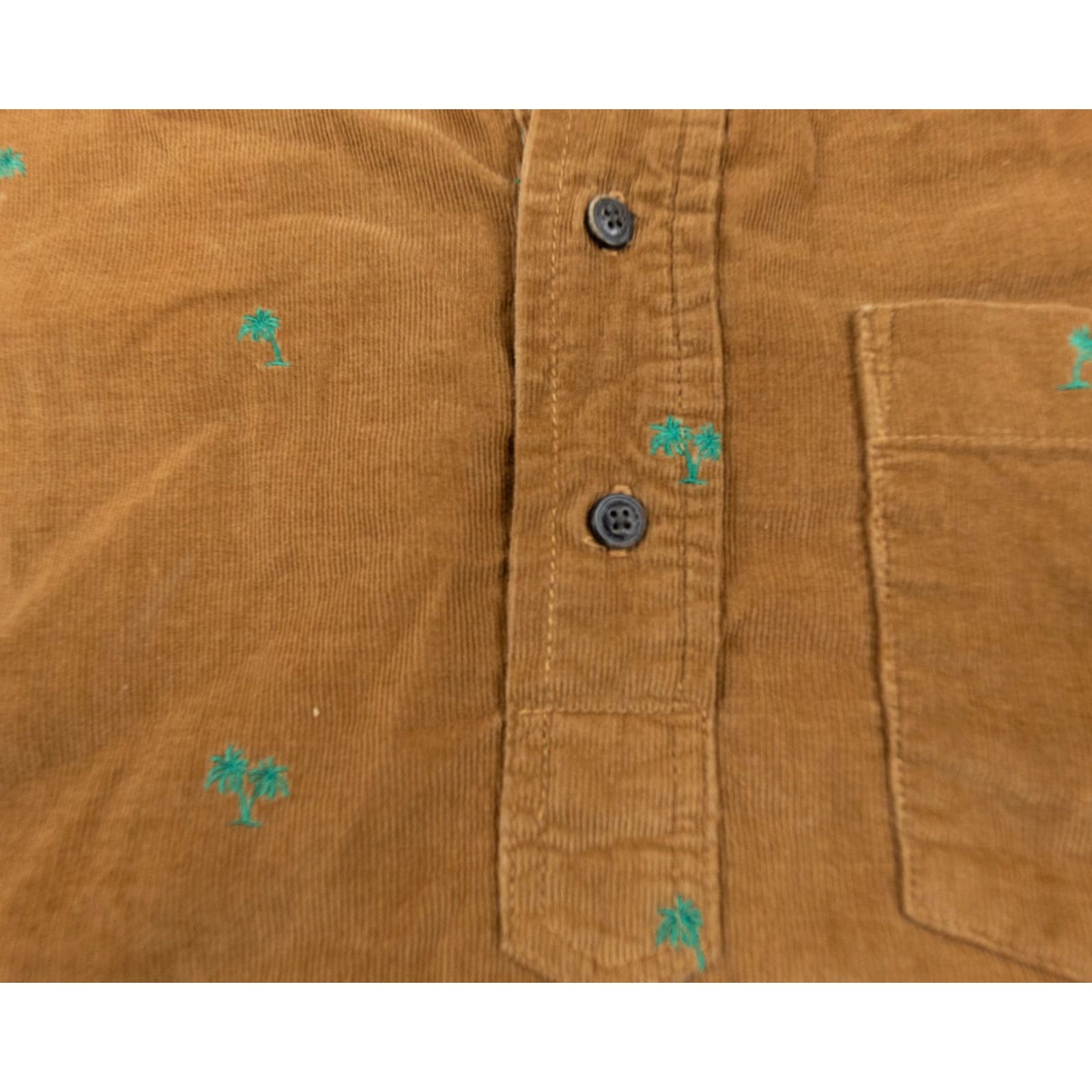 Chubbies The Nutter Men's Brown Corduroy Long Sleeve Polo Shirt Size Small Outdoor Size US S / EU 44-46 / 1 - 3 Thumbnail