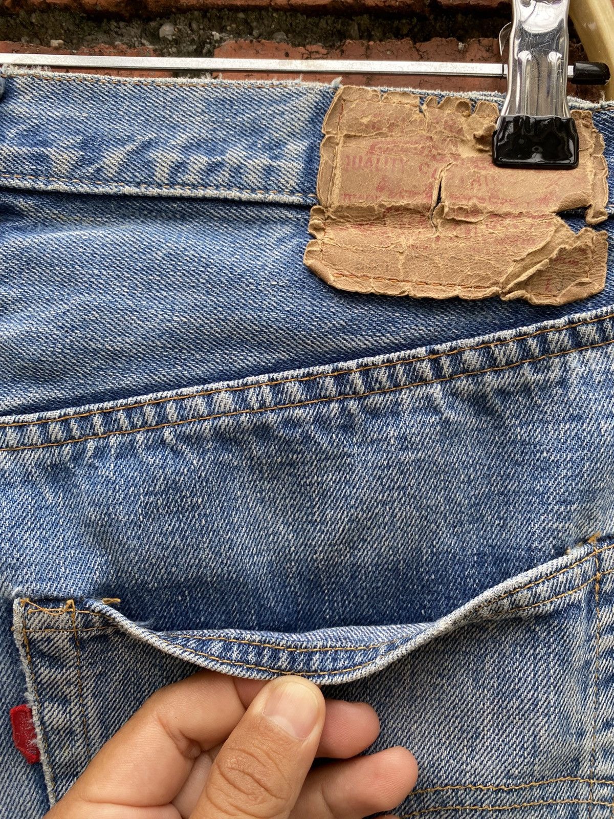 Levi's Vintage Clothing W31x29.5 Vintage levi's 501 redline distressed repaired Size US 31 - 11 Thumbnail