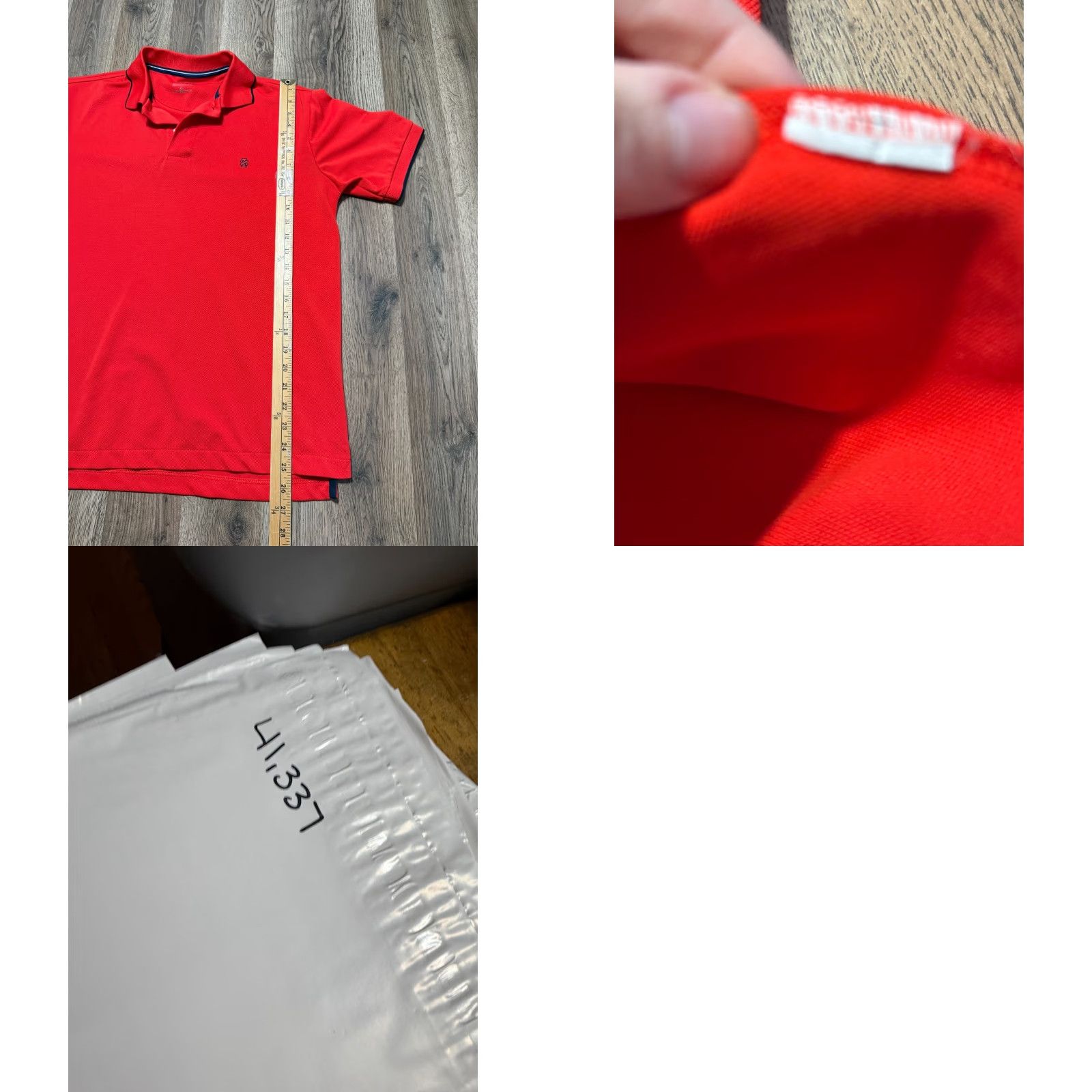 Izod IZOD Shirt Polo Shirt, Men's Medium Red Short Sleeve, Logo, Casual Golf, Regular, Polyester, IZOD Size US M / EU 48-50 / 2 - 8 Thumbnail