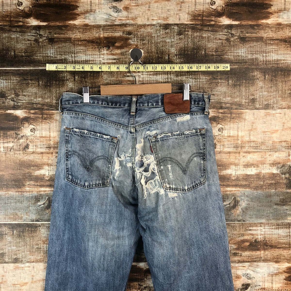 Levi's Levis Blue Distressed ripped Denim Pants #A2119 Size US 32 / EU 48 - 19 Thumbnail