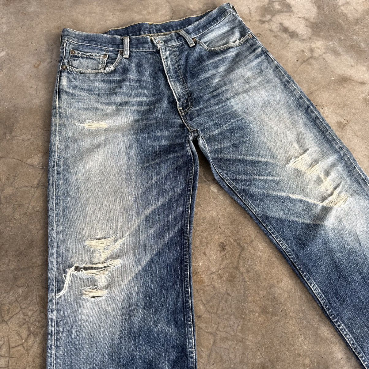 Levi's Vintage Clothing W36x28 Vintage Levi's 502 Faded Mud Washer Denim Jean Pants Size US 36 / EU 52 - 5 Thumbnail