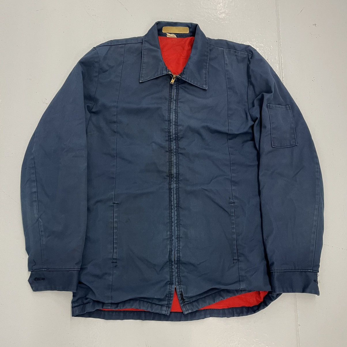 Vintage 60s Red Kap Blue Canvas Workwear Mechanics Jacket