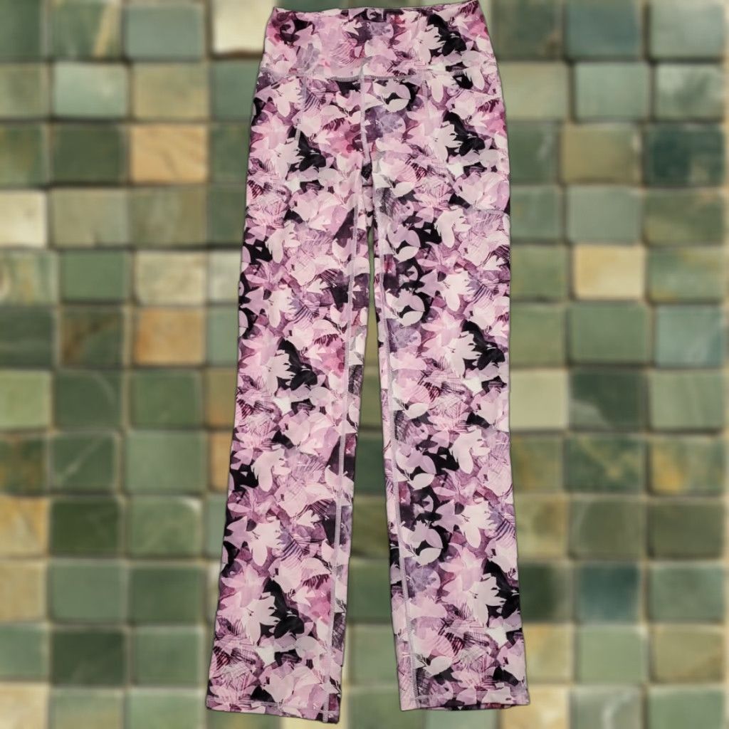 Pinko Duluth Leggings Women XS Pink Floral Stretch Athleisure Pants - Running & Jogging Yoga, Pink Floral, Womens XS Legging Pants Size 26" / US 2 / IT 38 - 1 Thumbnail
