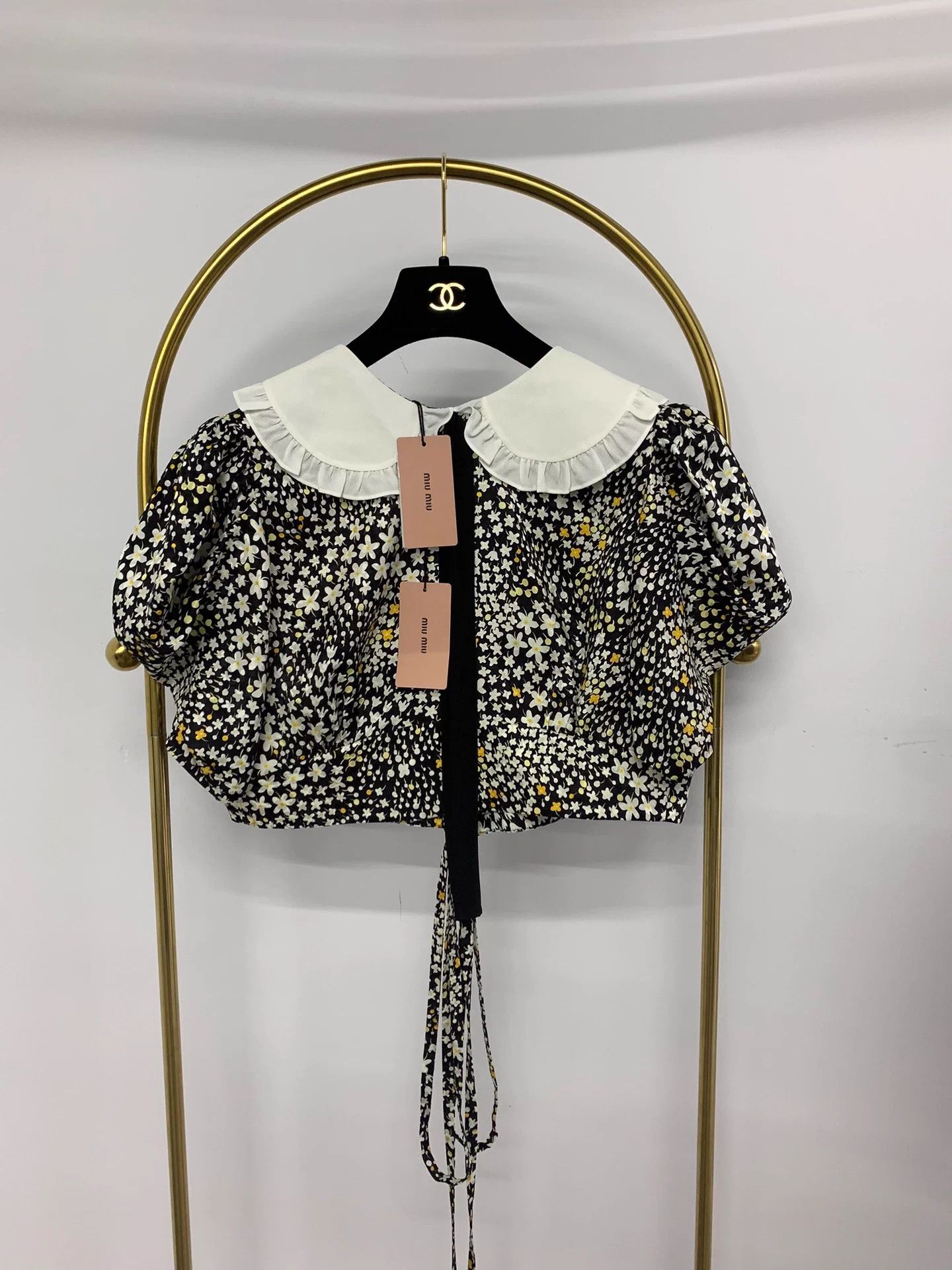 Miu Miu MIU MIU floral doll collar open back tie top-skirt set 40 Size S / US 4 / IT 40 - 2 Thumbnail