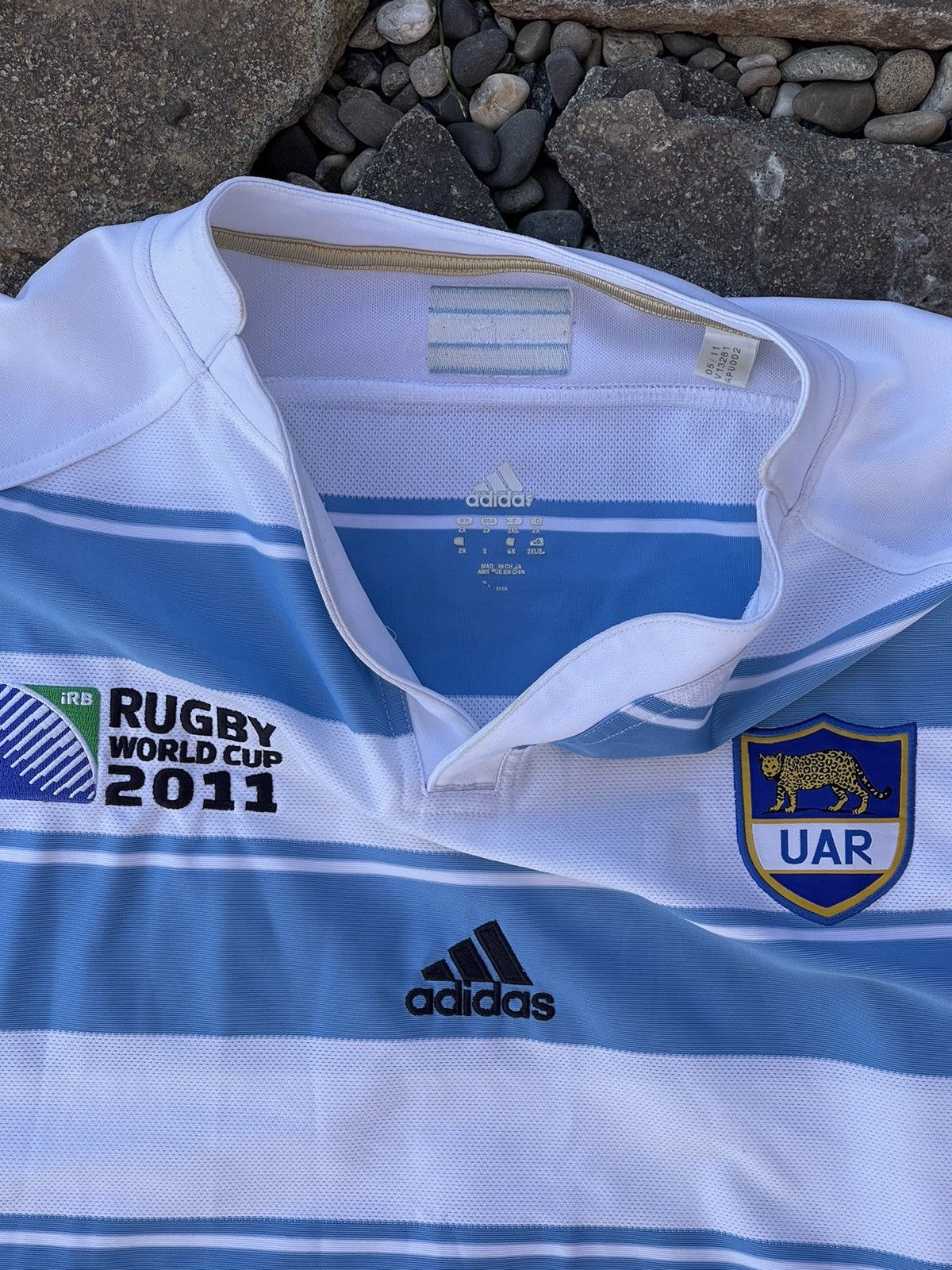 Adidas 2011 Adidas UAR Rugby World Cup Argentina jersey rare Size US XXL / EU 58 / 5 - 7 Thumbnail