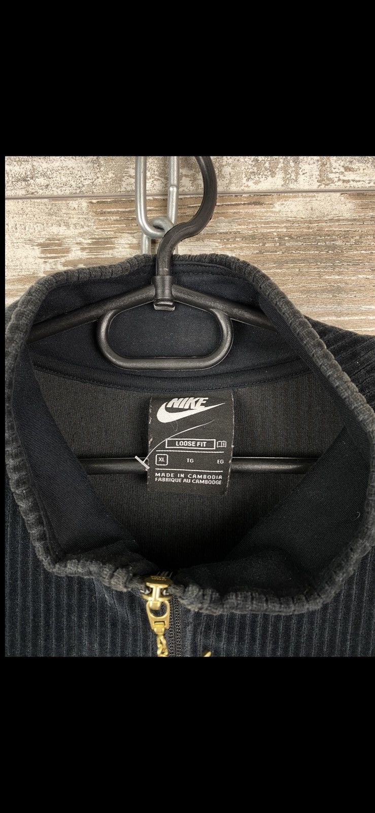 Vintage Mens Vintage Nike Velvet Corduroy Zip Up Sweatshirt Size US XL / EU 56 / 4 - 2 Thumbnail