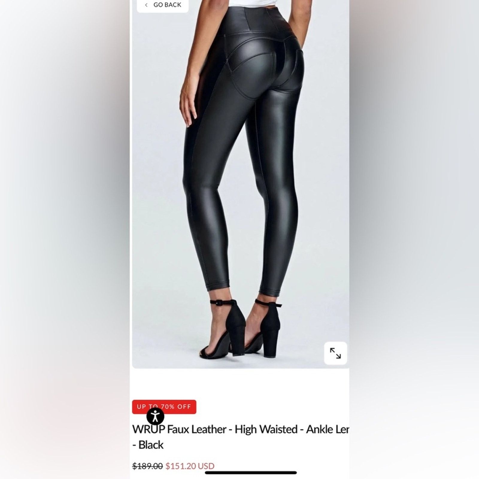 Other High-Waisted Black Faux Leather Leggings Size S Size 25" / US 0 / IT 36 - 4 Thumbnail
