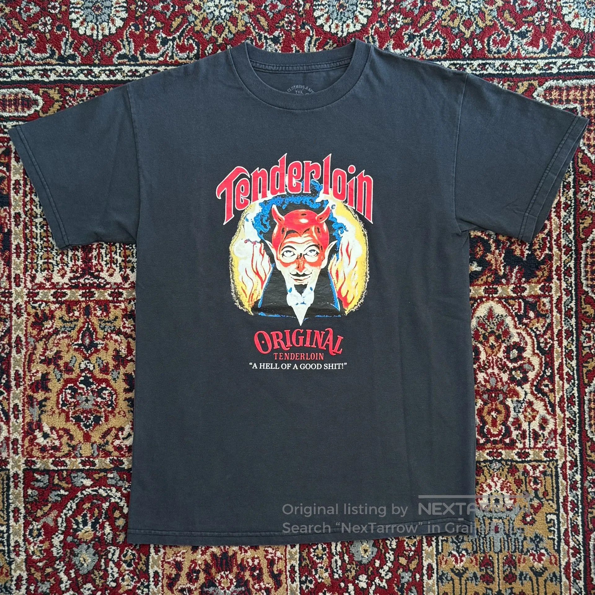 Tenderloin TENDERLOIN Old Nick Washed Gray Tee. Size US M / EU 48-50 / 2 - 1 Thumbnail