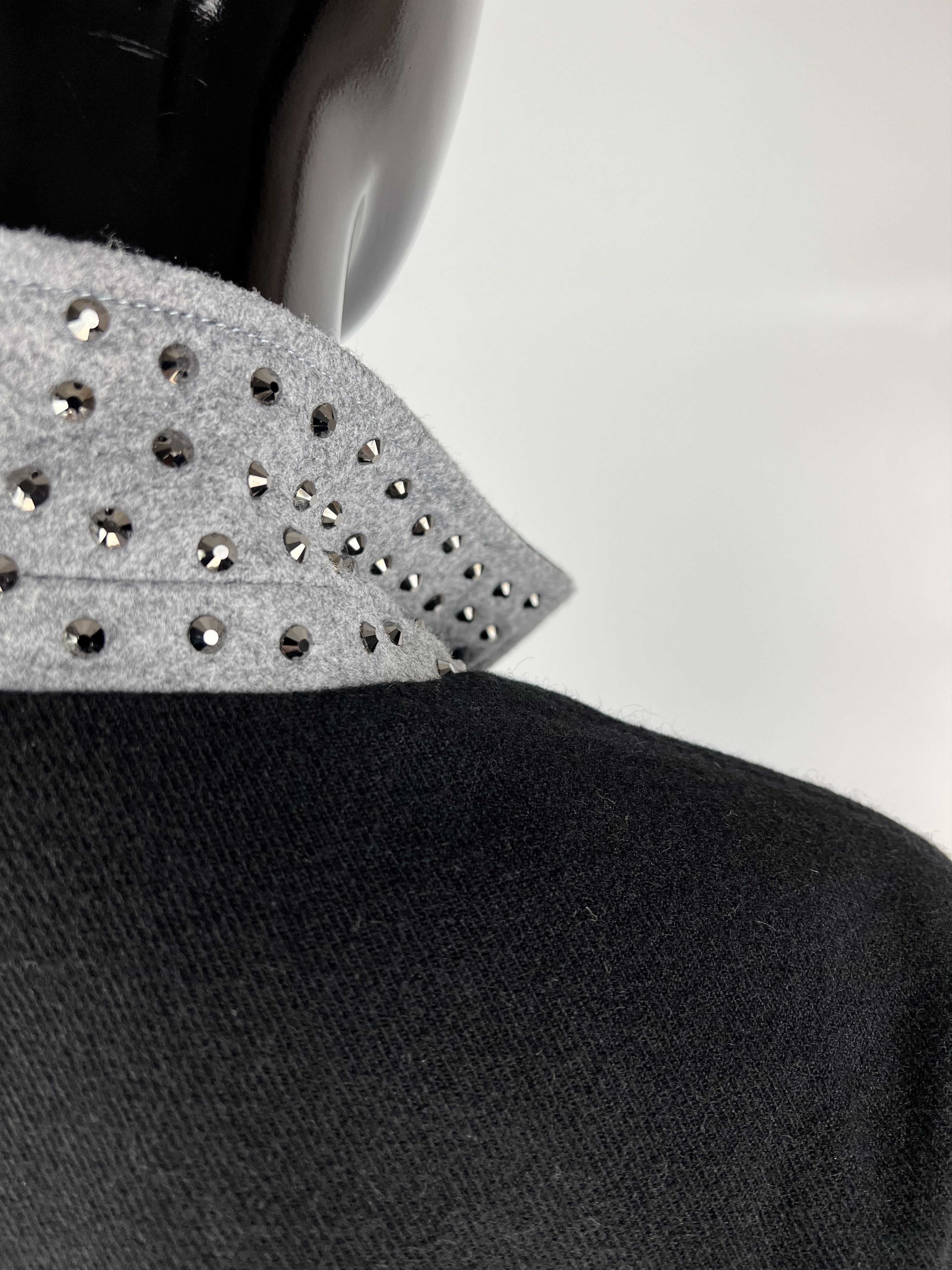 Designer Laundry Industry Wool Button Jacket Trim Lace Studded Collar Size M / US 6-8 / IT 42-44 - 5 Thumbnail