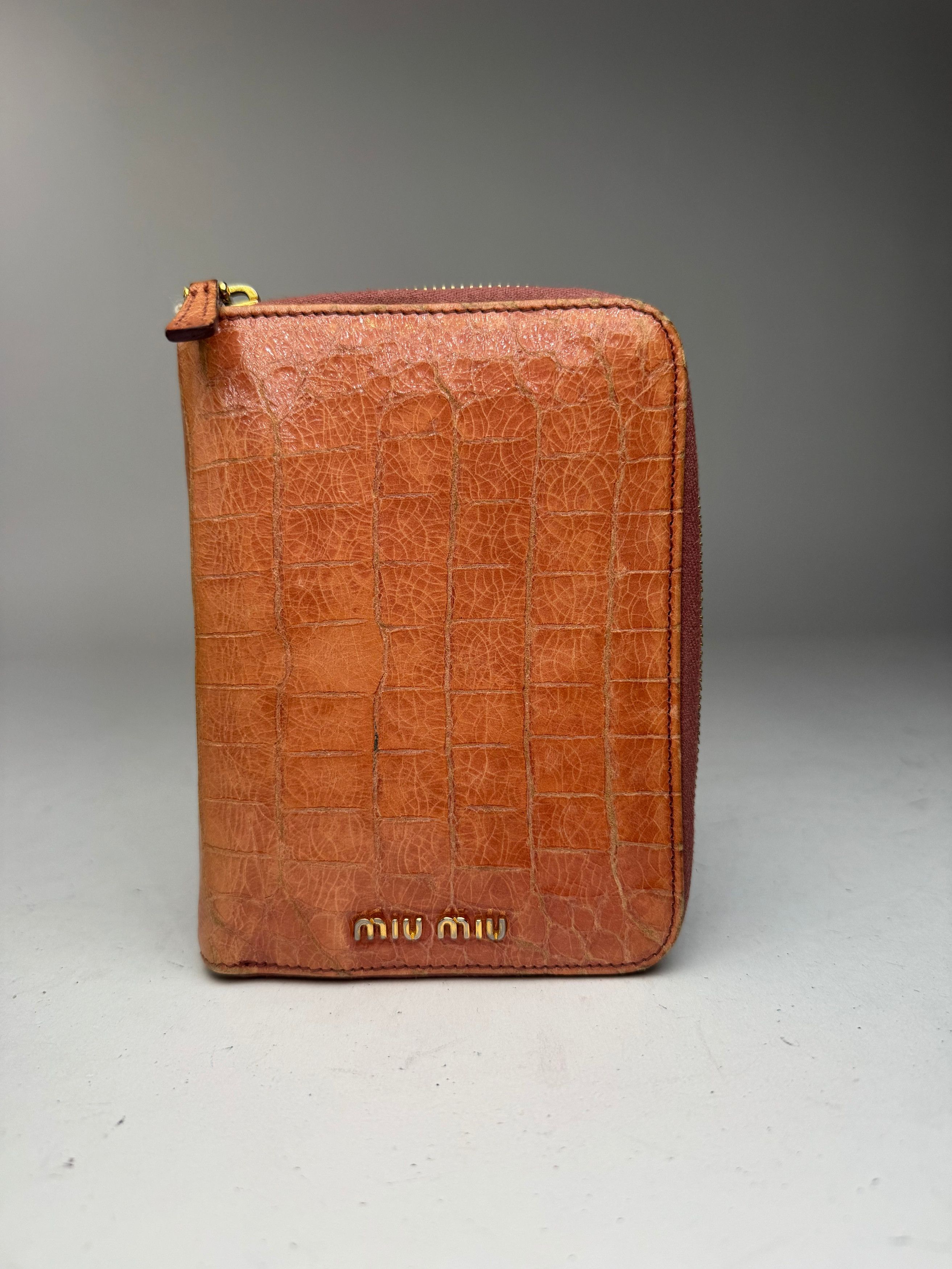 Miu Miu Vintage Leather organizer Orange Size ONE SIZE - 1 Thumbnail