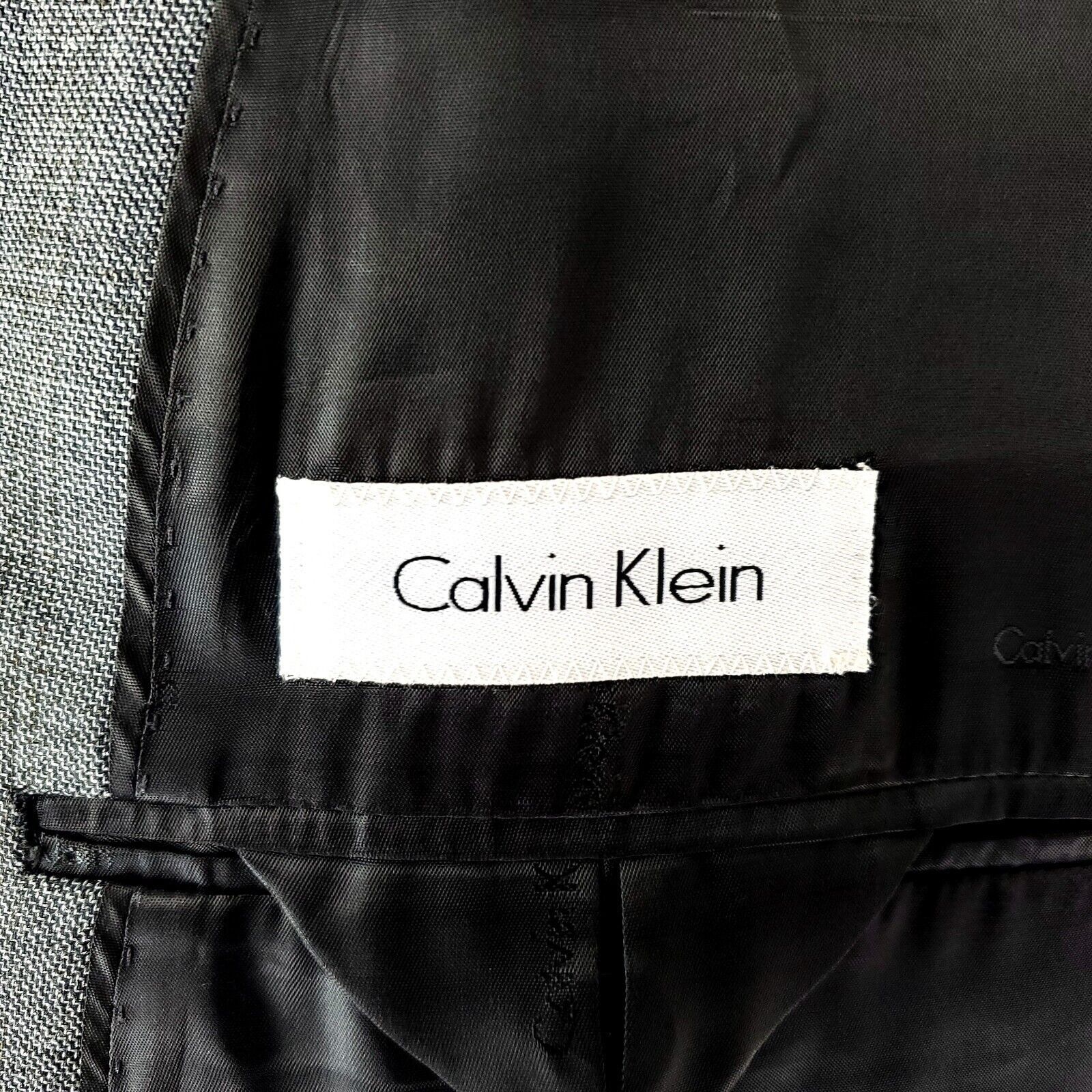 Calvin Klein Calvin Klein Wool Silk 2 Button Blazer 42R Gray Brown Sharks Size 42R - 7 Thumbnail