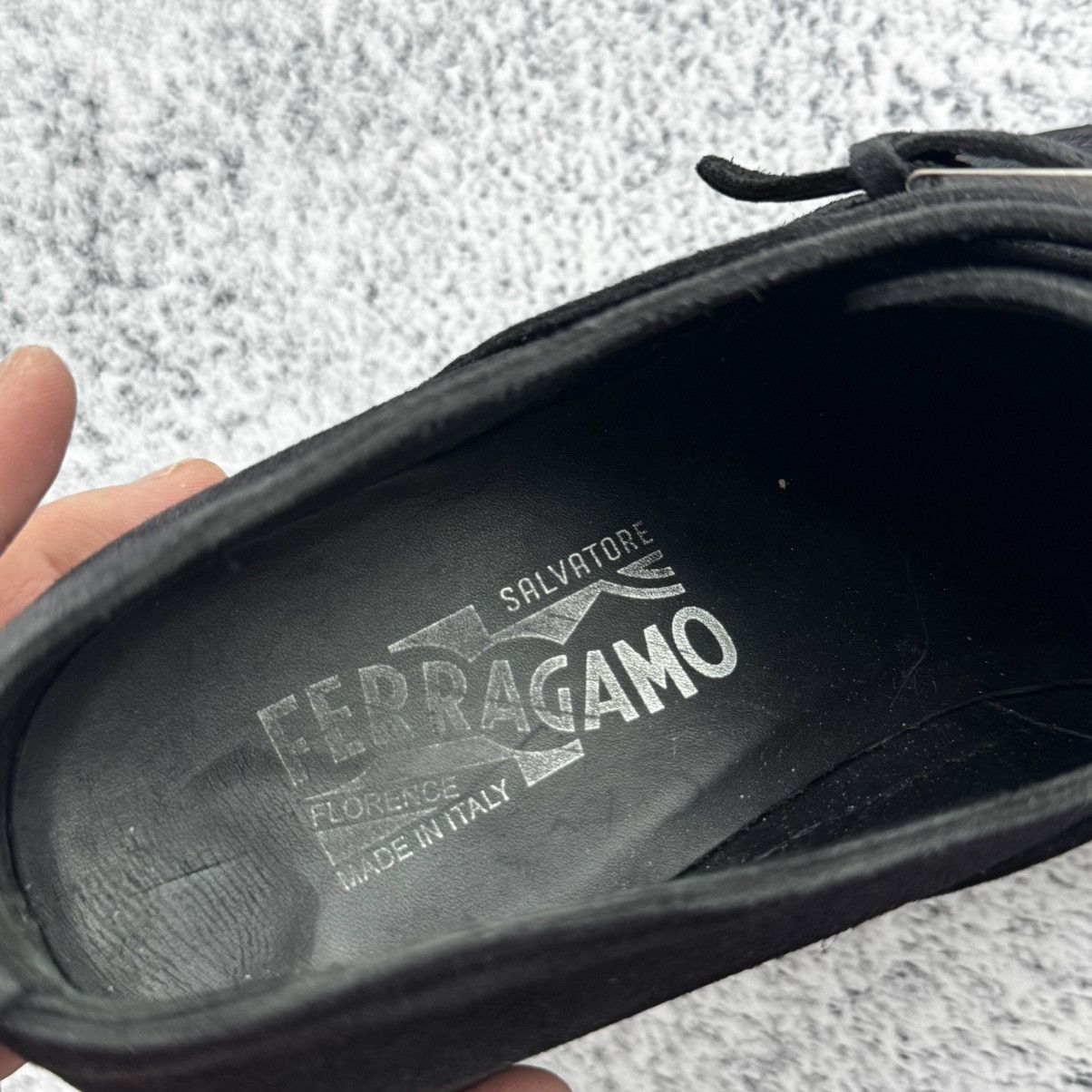 Salvatore Ferragamo Salvatore Ferragamo Black Monk Strap Brushed Suede Loafers Size US 7.5 / EU 40-41 - 8 Thumbnail