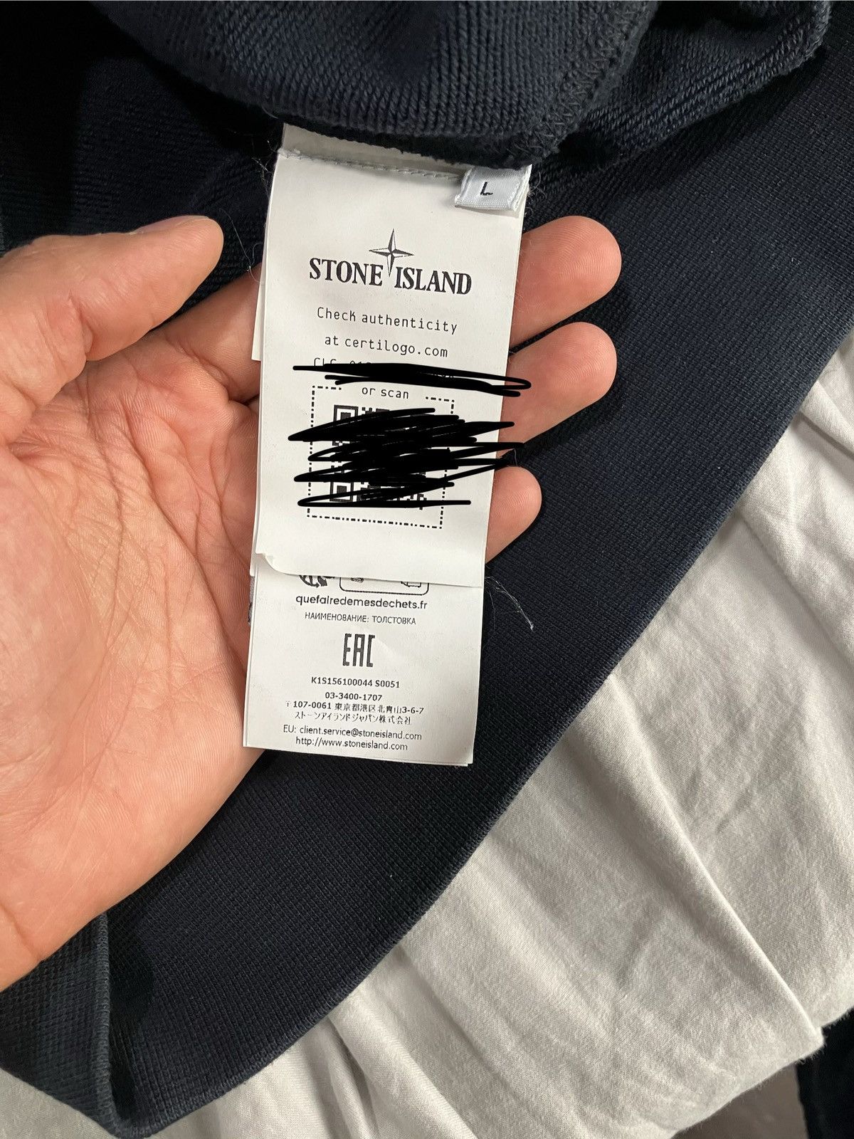 Stone Island Navy Blue Sweatshirt Size US L / EU 52-54 / 3 - 2 Thumbnail