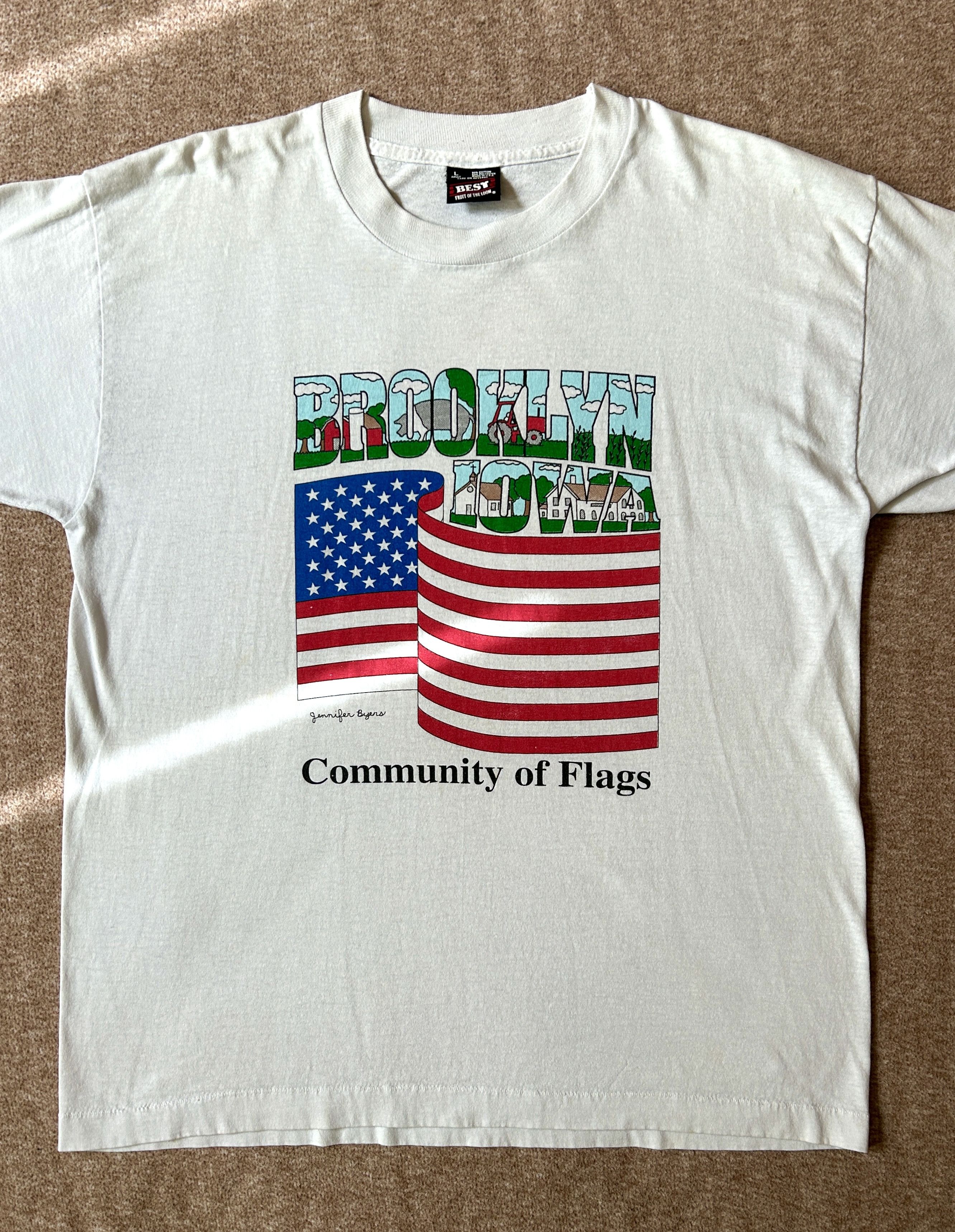 Fruit Of The Loom Vintage Fruit of the Loom Single Stitched Brooklyn T-Shirt Size US L / EU 52-54 / 3 - 1 Thumbnail