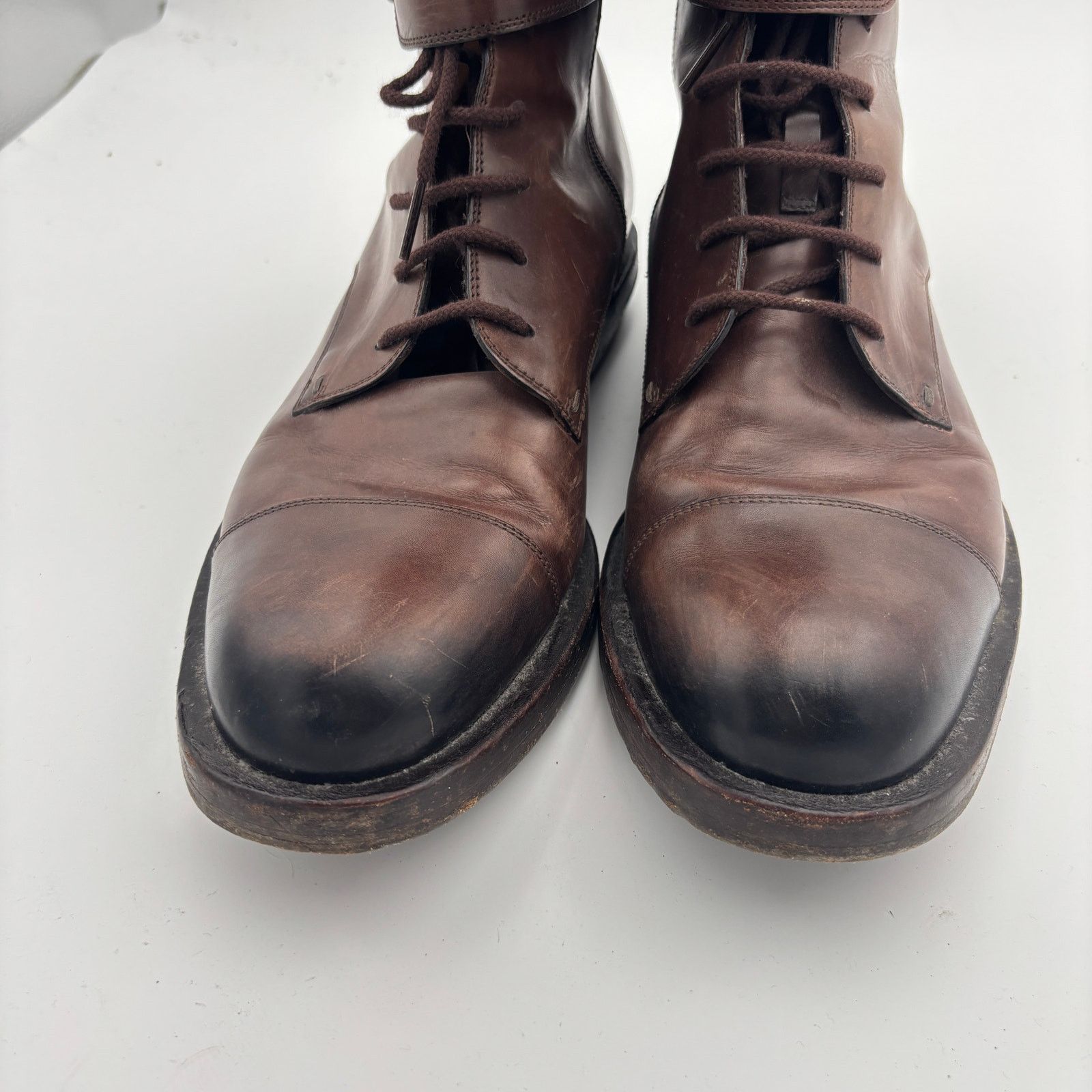 Gucci Gucci Officer Double Buckle Leather Military Boots Men's 11 Size US 11 / EU 44 - 13 Thumbnail