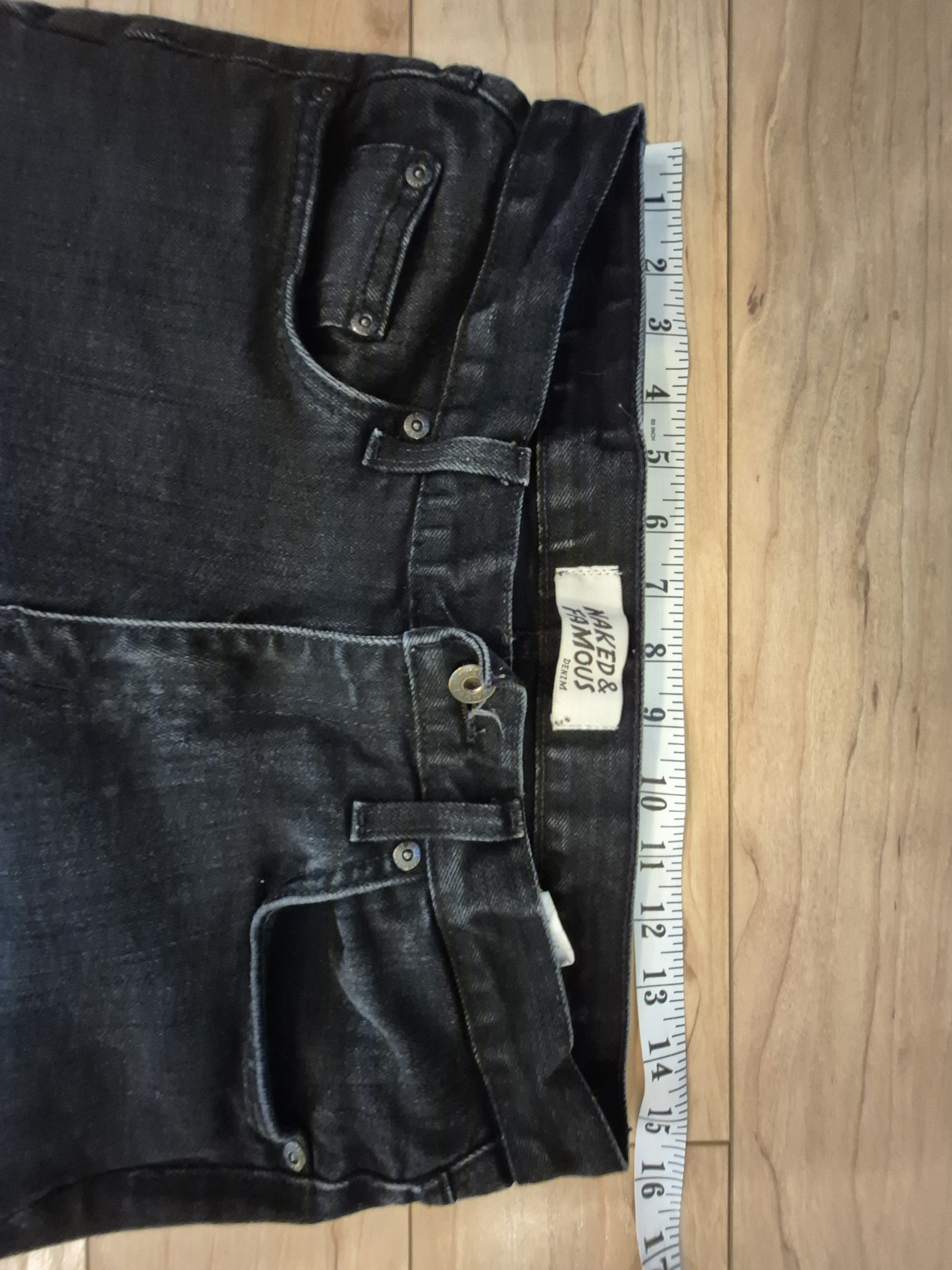 Naked & Famous Easy Guy Black Power Stretch Size US 31 - 2 Thumbnail