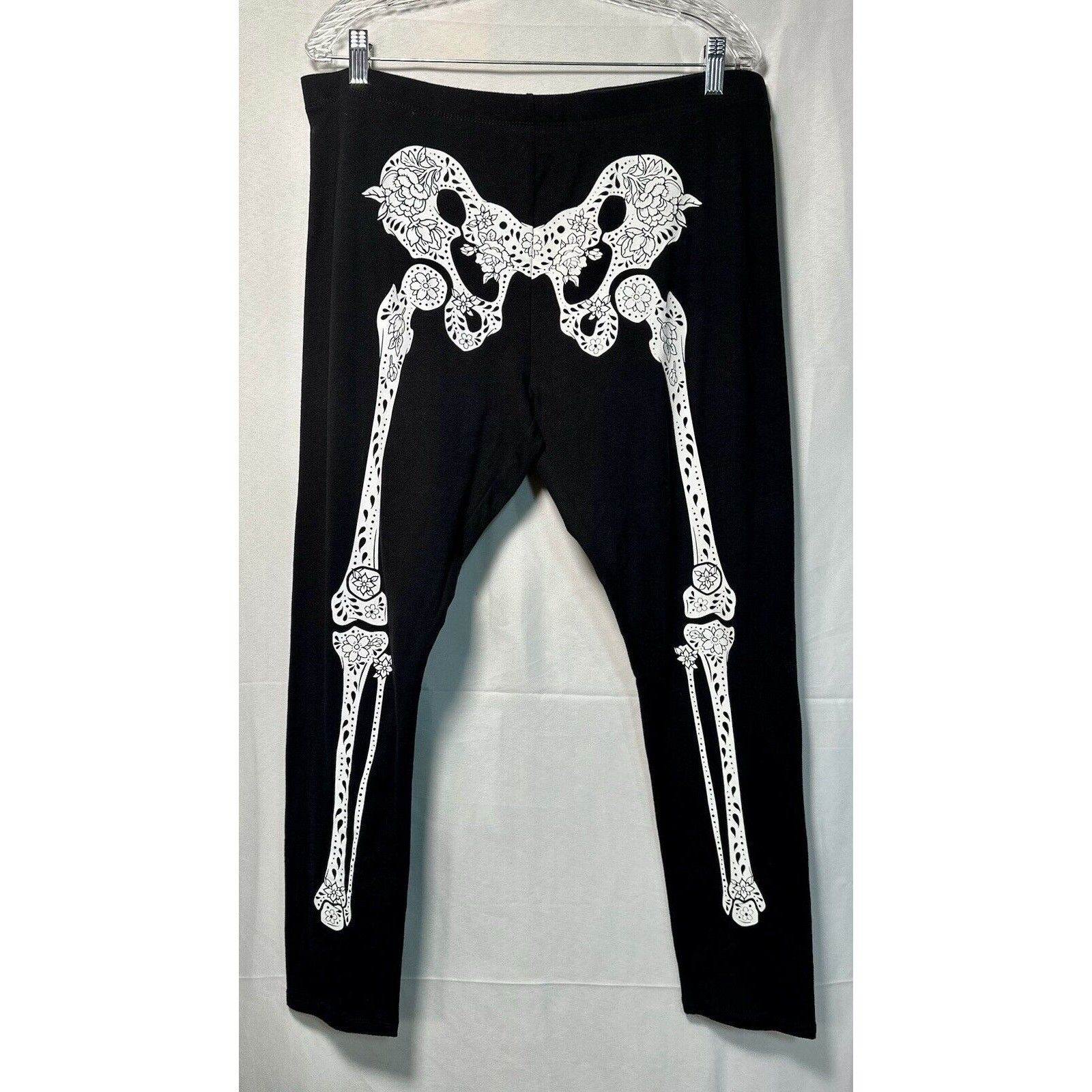 City Streets City Street Skeleton Legging Floral Grunge Goth XL Halloween Size 38" / US 16 / IT 52 - 1 Thumbnail