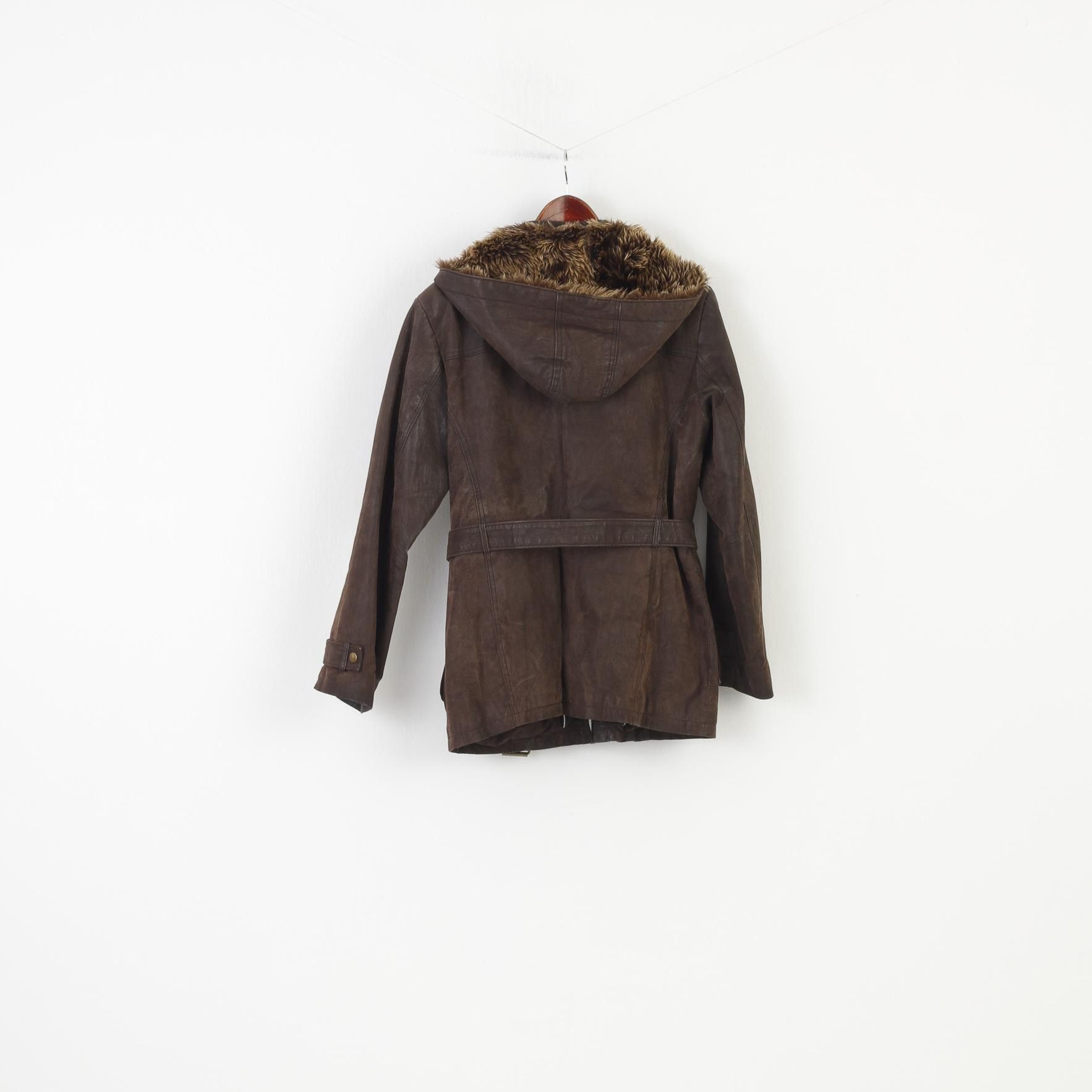 C&A × Vintage C&A Woman 46 (S) Leather Jacket Brown Full Zipper 2202 Size S / US 4 / IT 40 - 8 Thumbnail
