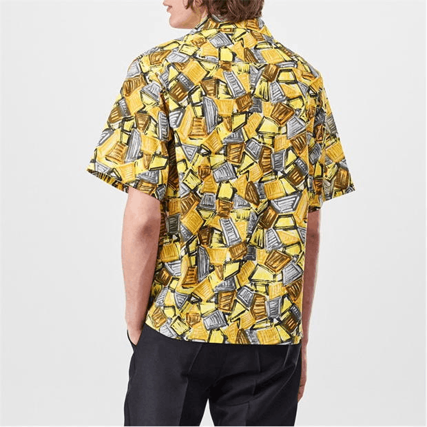 Prada Print Short Sleeve Shirt Size US L / EU 52-54 / 3 - 4 Thumbnail