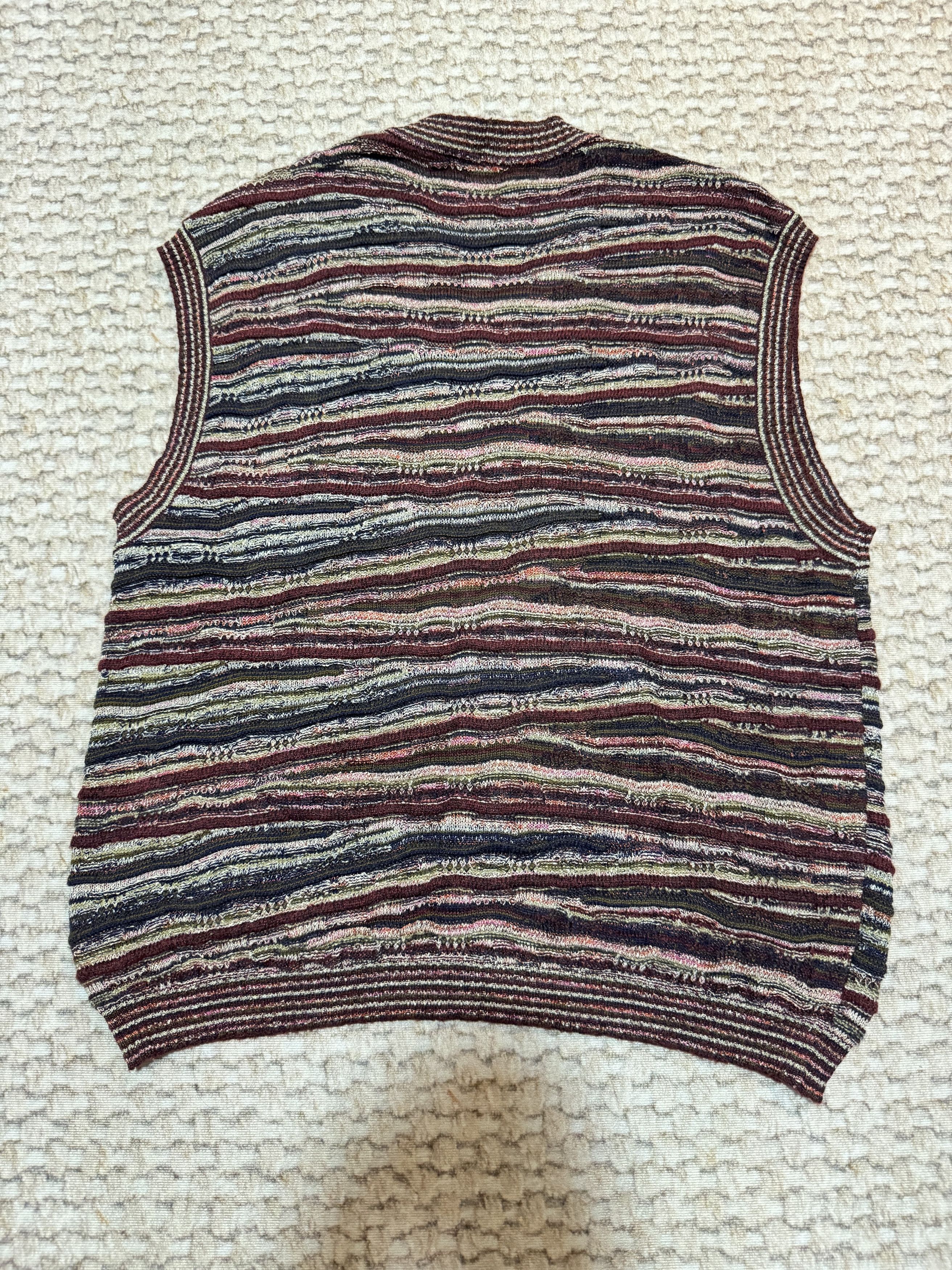 Missoni Vintage Missoni Sport Sleeveless Knit Vest Zigzag Coogi Size US XL / EU 56 / 4 - 2 Thumbnail