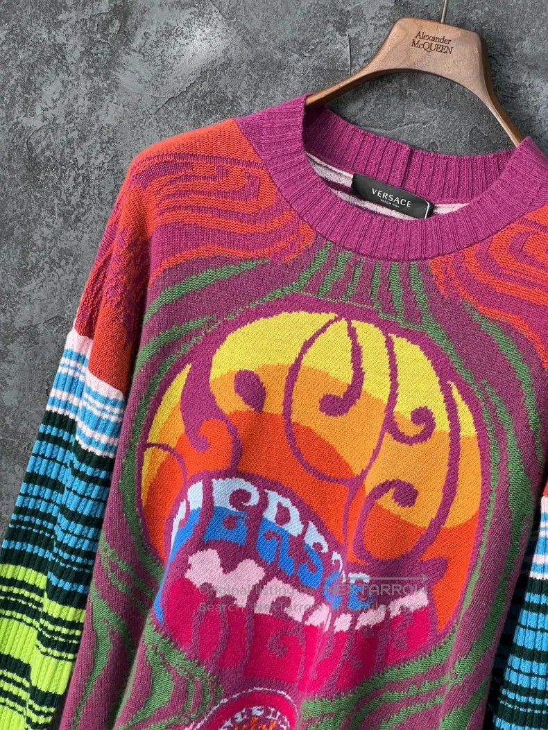Versace Versace Colorful Medusa avatar sweater Size US L / EU 52-54 / 3 - 5 Thumbnail
