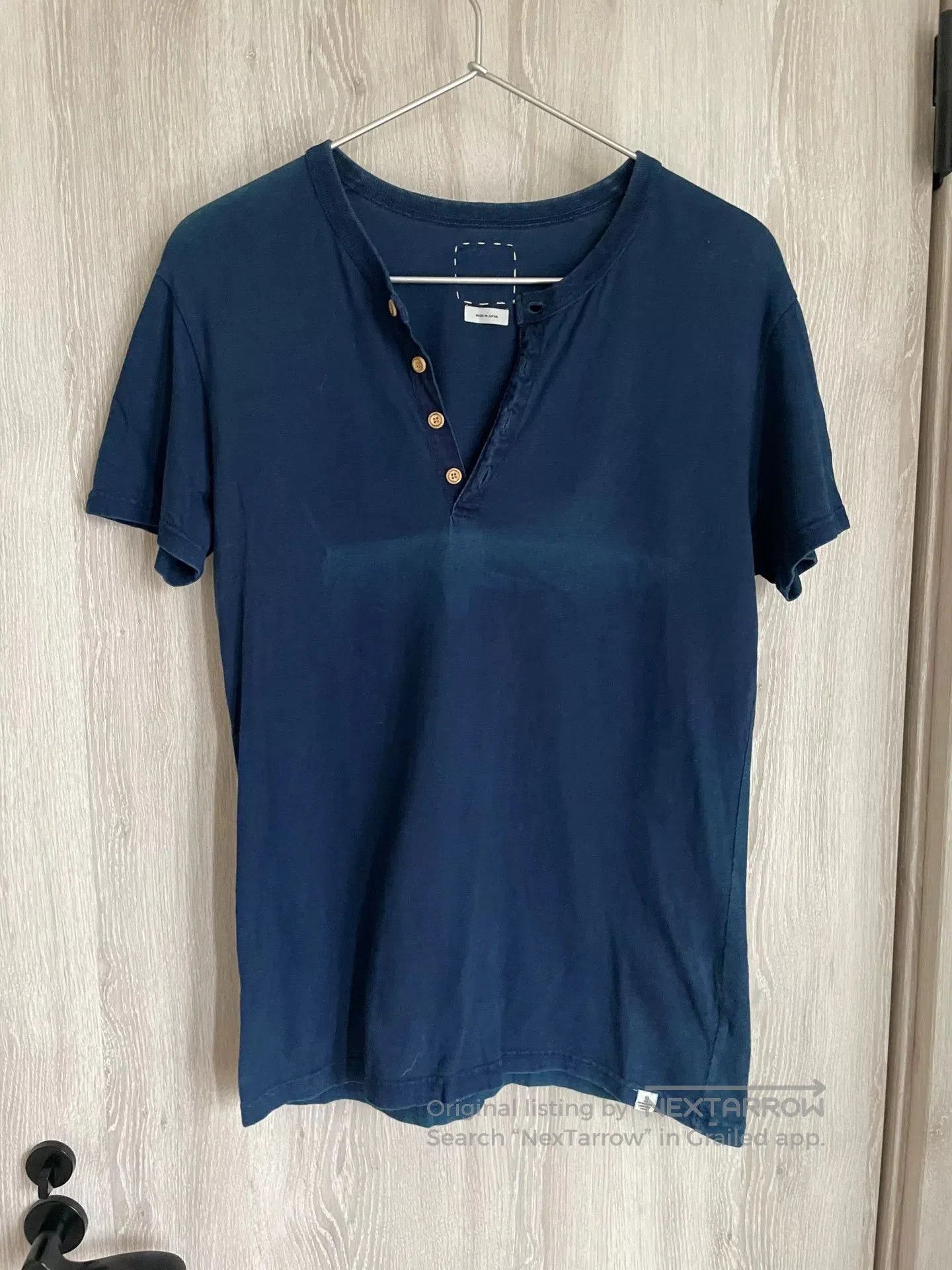 Visvim Visvim Indigo Dye Henley S/S. Size US M / EU 48-50 / 2 - 1 Thumbnail