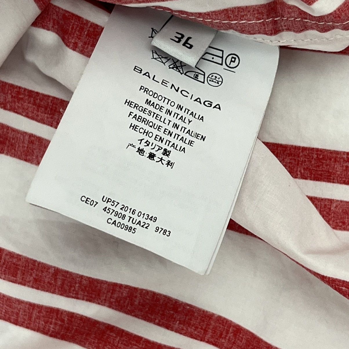 Balenciaga Balenciaga red/white blouse shirt oversized Size M / US 6-8 / IT 42-44 - 9 Thumbnail