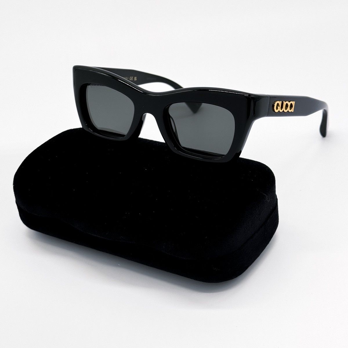 Gucci NEW GUCCI GG1773S 001 CAT EYE BLACK GREY WOMEN SUNGLASSES Size ONE SIZE - 1 Thumbnail