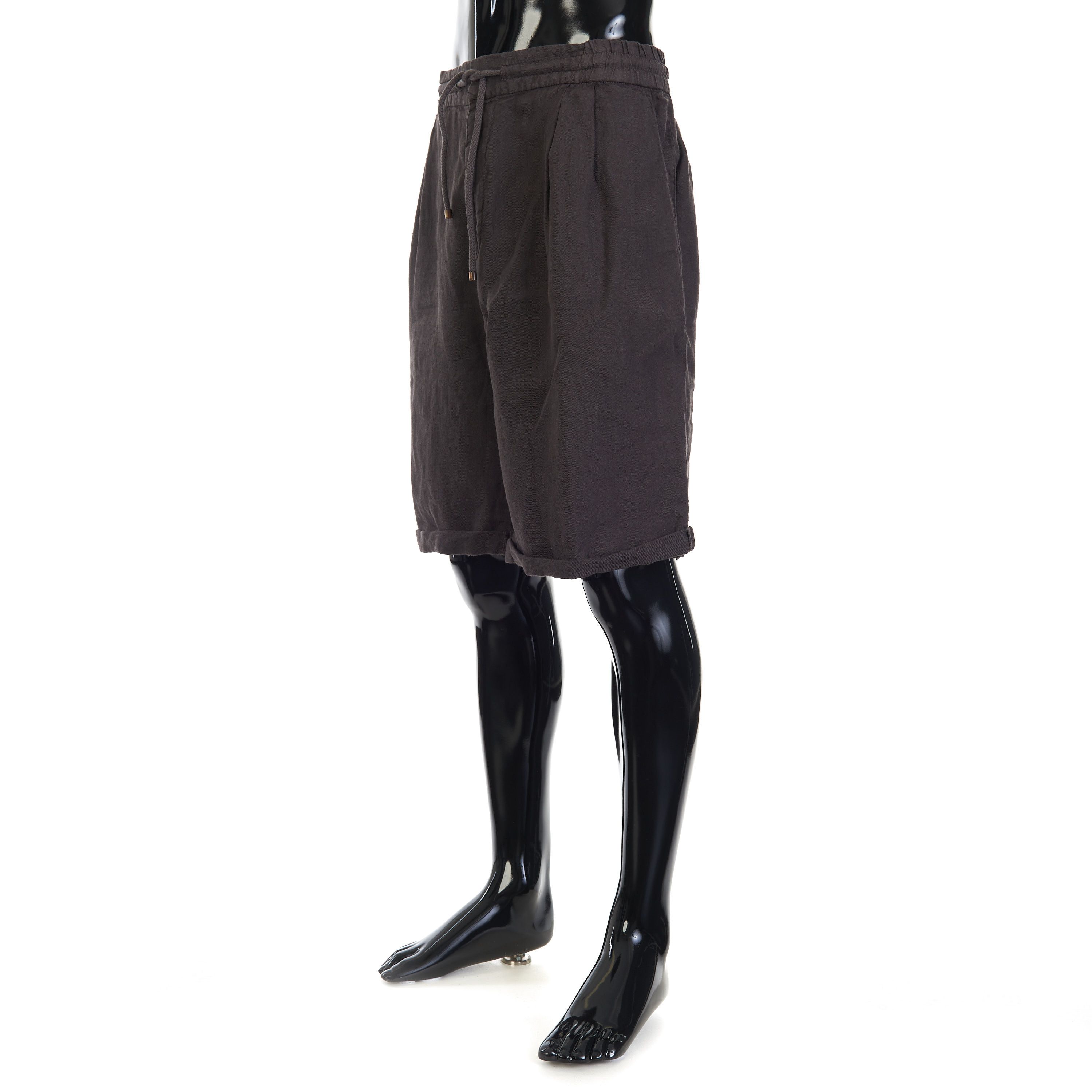 Brunello Cucinelli Linen Bermuda Shorts - Drawstring, Double Pleats Size US 40 / EU 56 - 2 Thumbnail