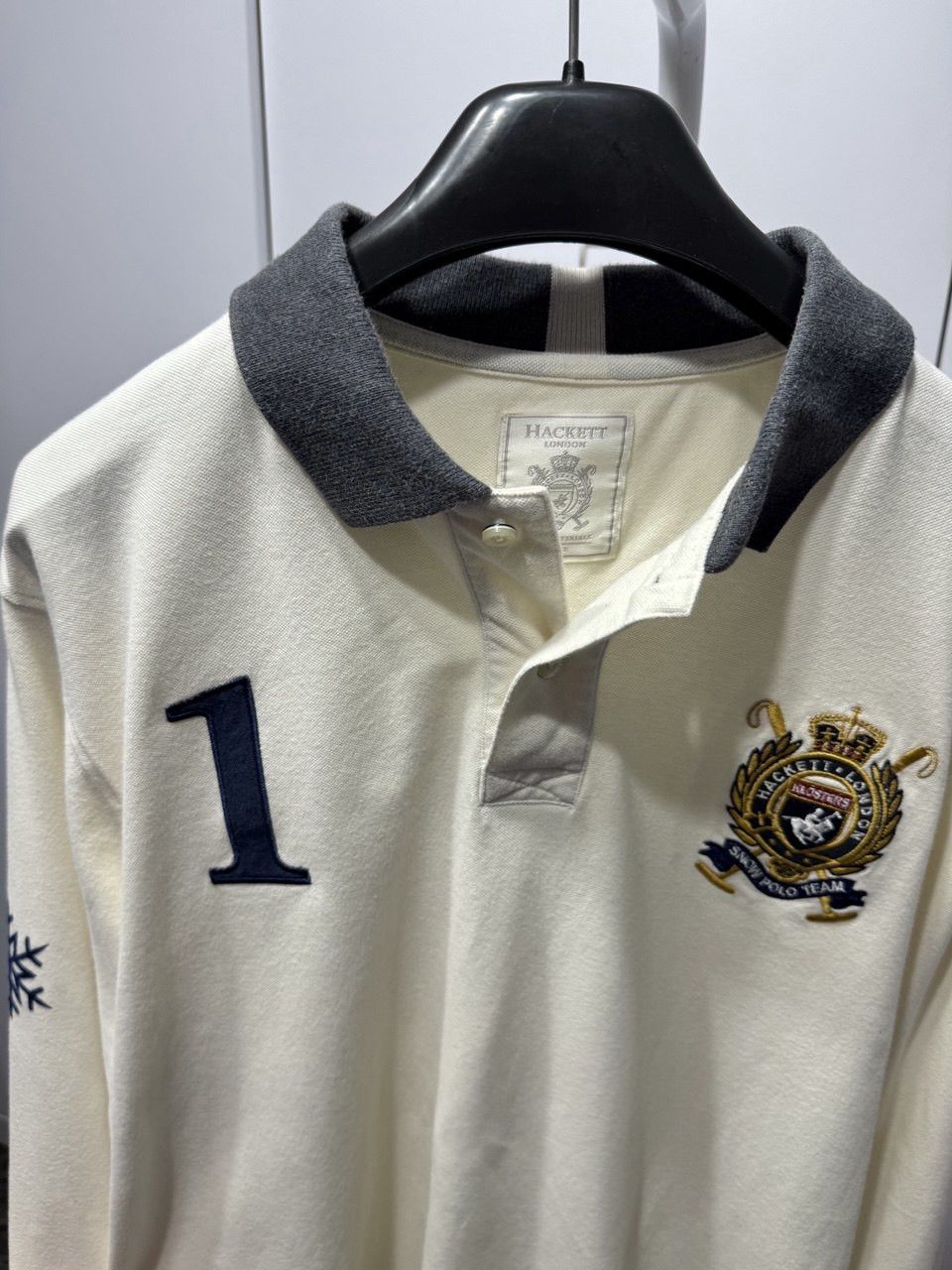 Hackett Hackett London Rugby Shirt Snow Polo Team Size US L / EU 52-54 / 3 - 6 Thumbnail