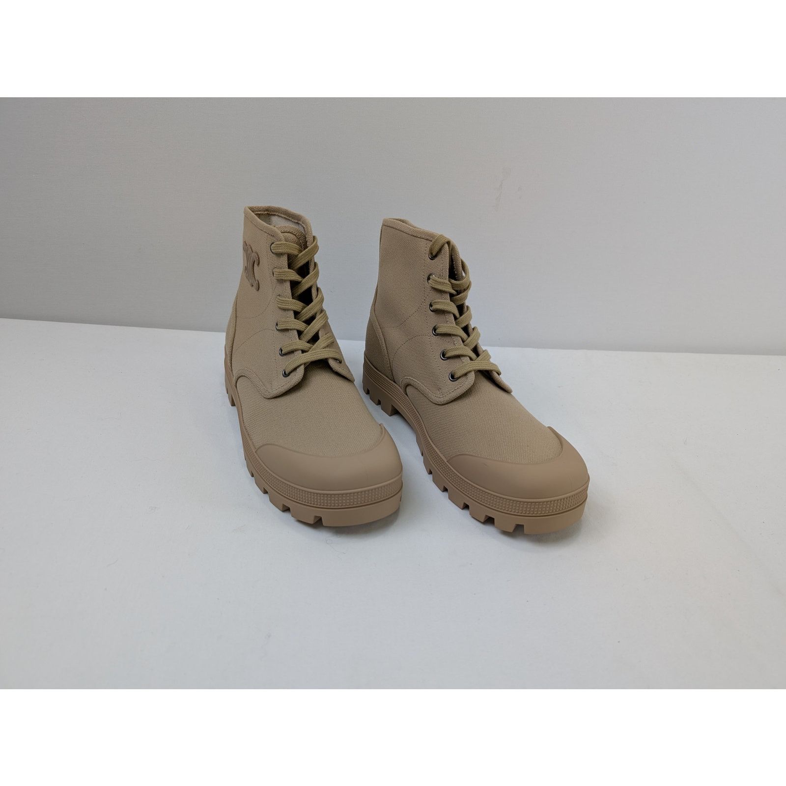 Celine o1rshd1 Patapans Lace-up Boots in Beige Size US 10 / EU 43 - 6 Thumbnail