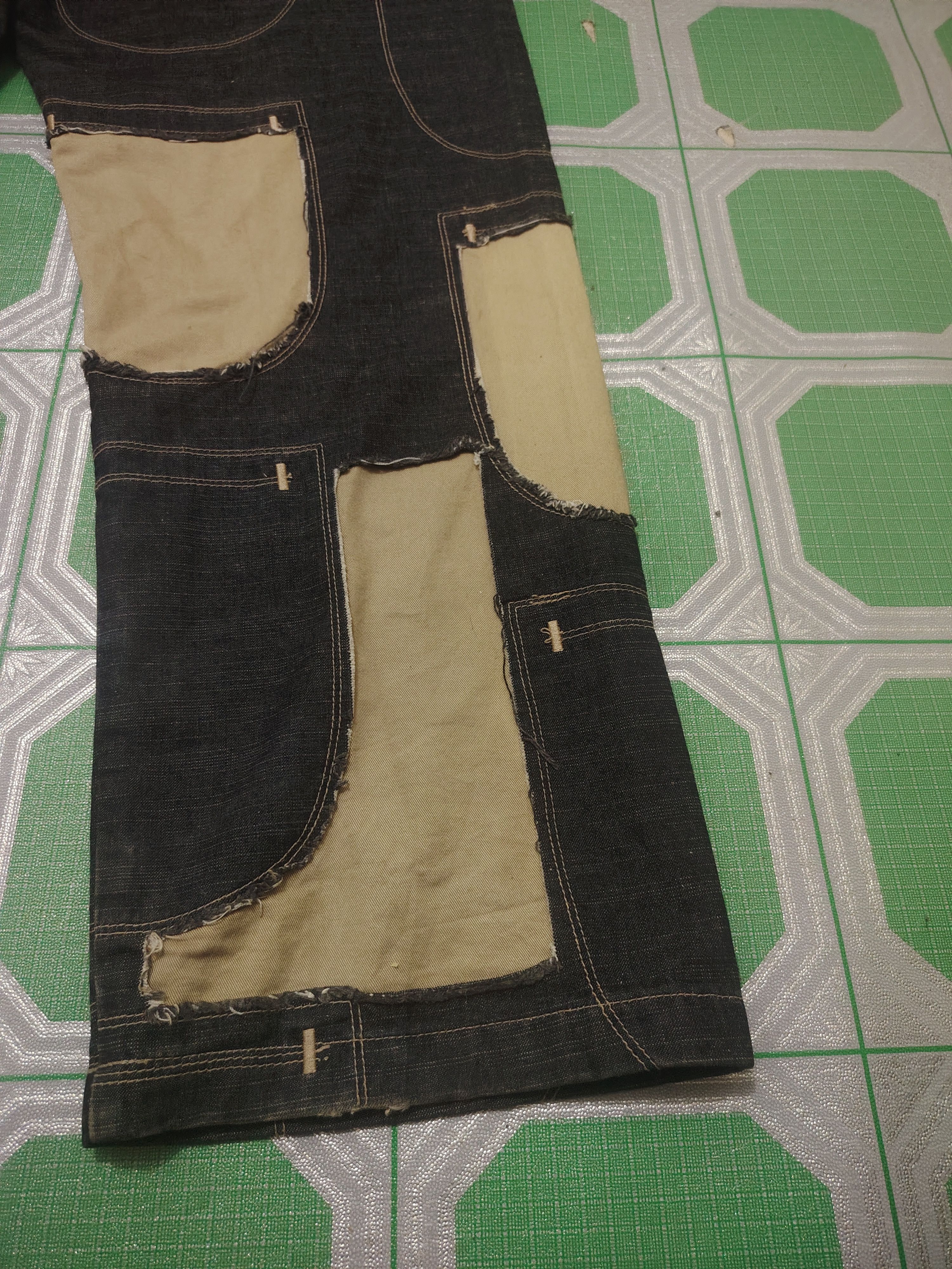 Who Decides War Rare!!! Marithe Francois Girbaud Patchwork Baggy Pants Jeans Size US 38 / EU 54 - 19 Thumbnail