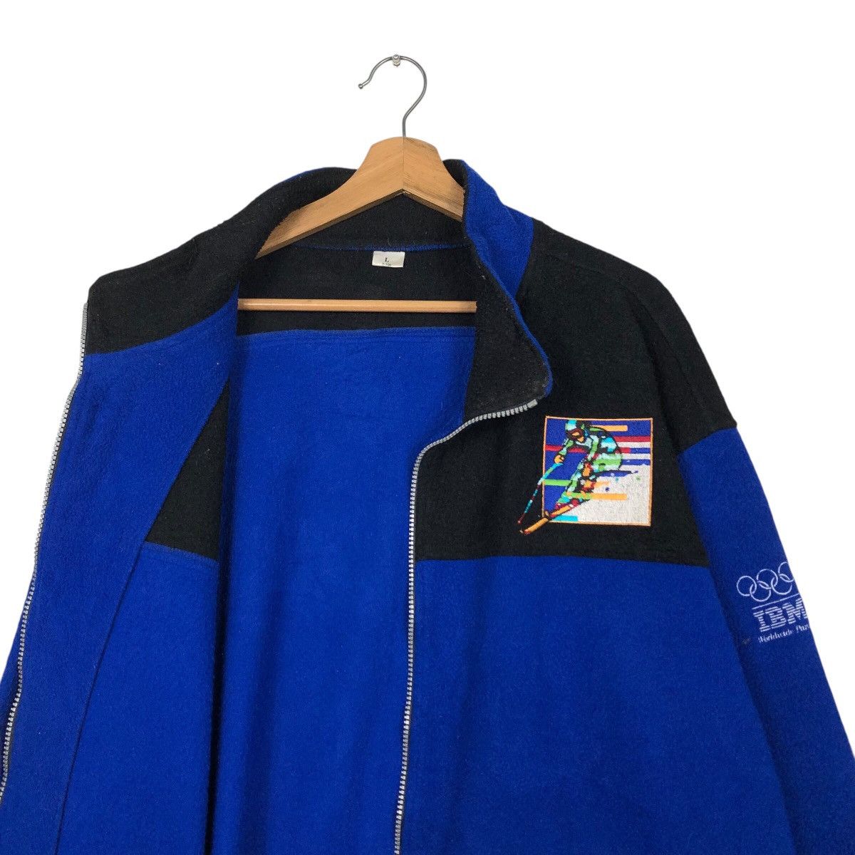 Japanese Brand 📌Vintage Fleece Zipper Jacket Olympic Big Logo Size US L / EU 52-54 / 3 - 13 Thumbnail