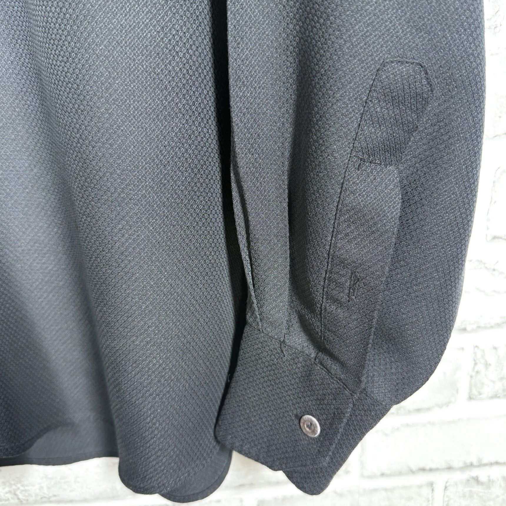 BUGATCHI Bugatchi Uomo Black Textured Button Up Shirt Mens Medium Long Sleeve Size US M / EU 48-50 / 2 - 5 Thumbnail