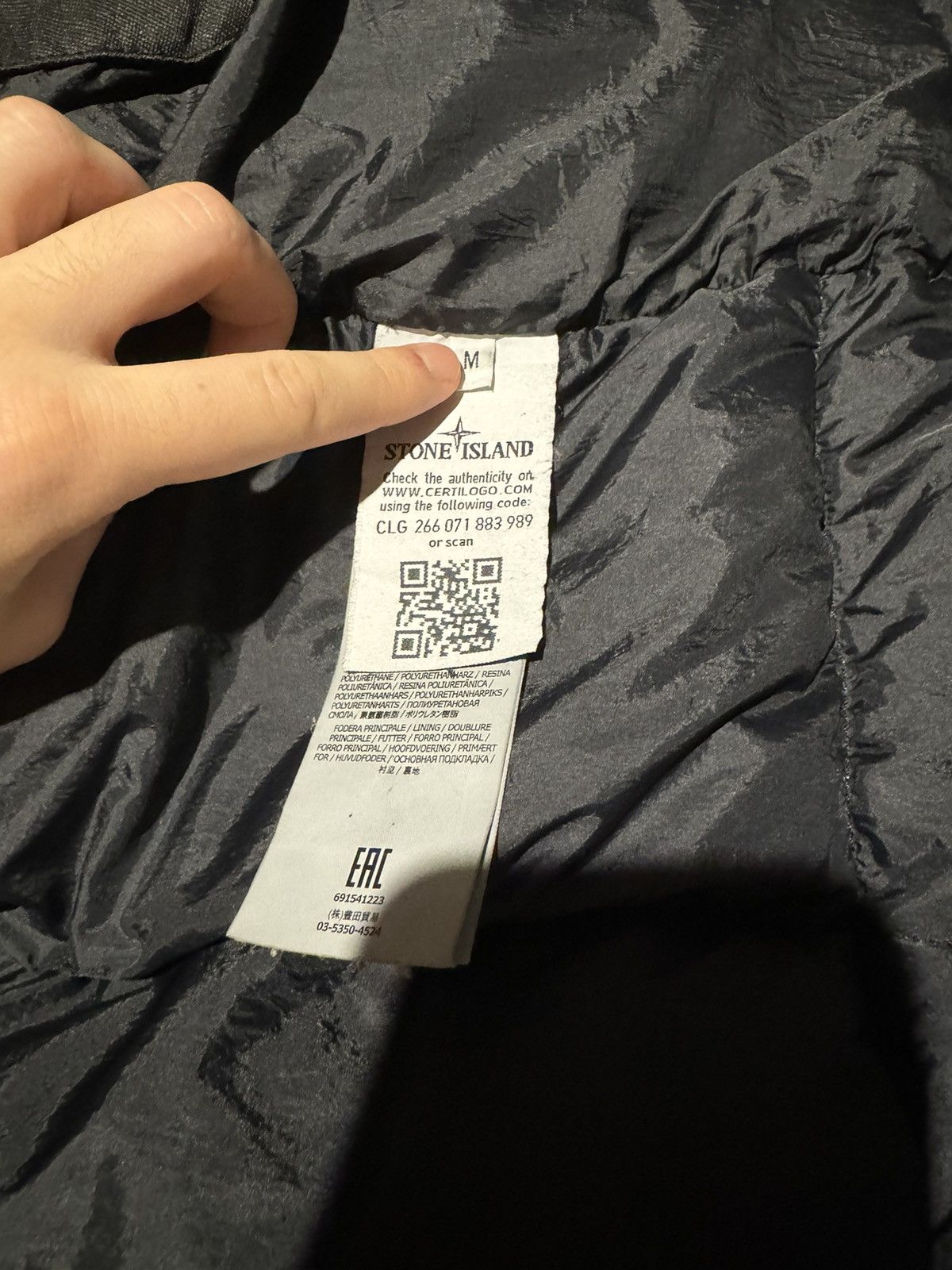 Stone Island Stone Island Crinckle Reps Down Navy Puffer Jacket Size US M / EU 48-50 / 2 - 6 Thumbnail
