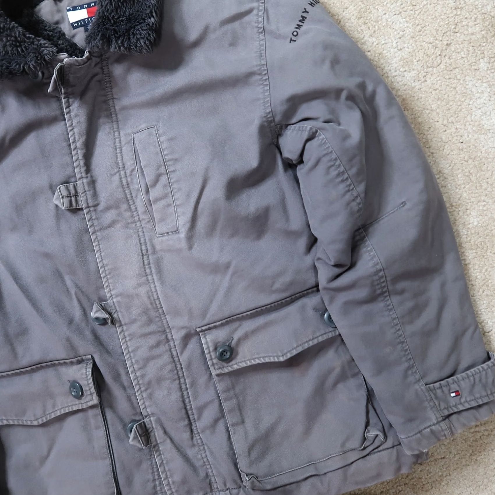 Tommy Hilfiger Tommy Hilfiger Jacket Mens Large Full Zip Quilt Lined Insulated Gray Size US L / EU 52-54 / 3 - 3 Thumbnail