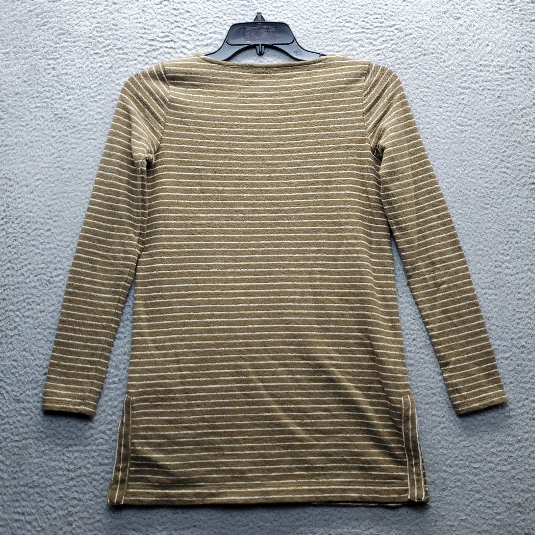 J. Jill J. Jill Tunic Top Womens XS Mult striped Knit Long Sleeve Round Neck Slit Blouse Size XS / US 0-2 / IT 36-38 - 2 Thumbnail