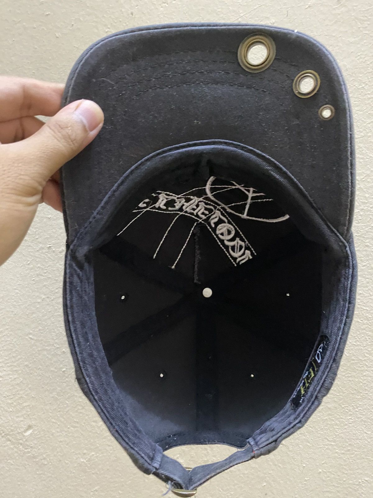 14th Addiction Y2K Sunfaded Archival Cadet Distressed Punk Studded Cap Size ONE SIZE - 5 Thumbnail
