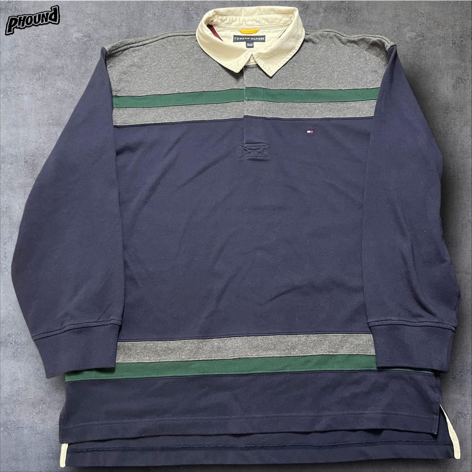 Tommy Hilfiger Tommy Hilfiger Shirt XXL Rugby Long Sleeve Flag Colorblock Size US XXL / EU 58 / 5 - 1 Thumbnail