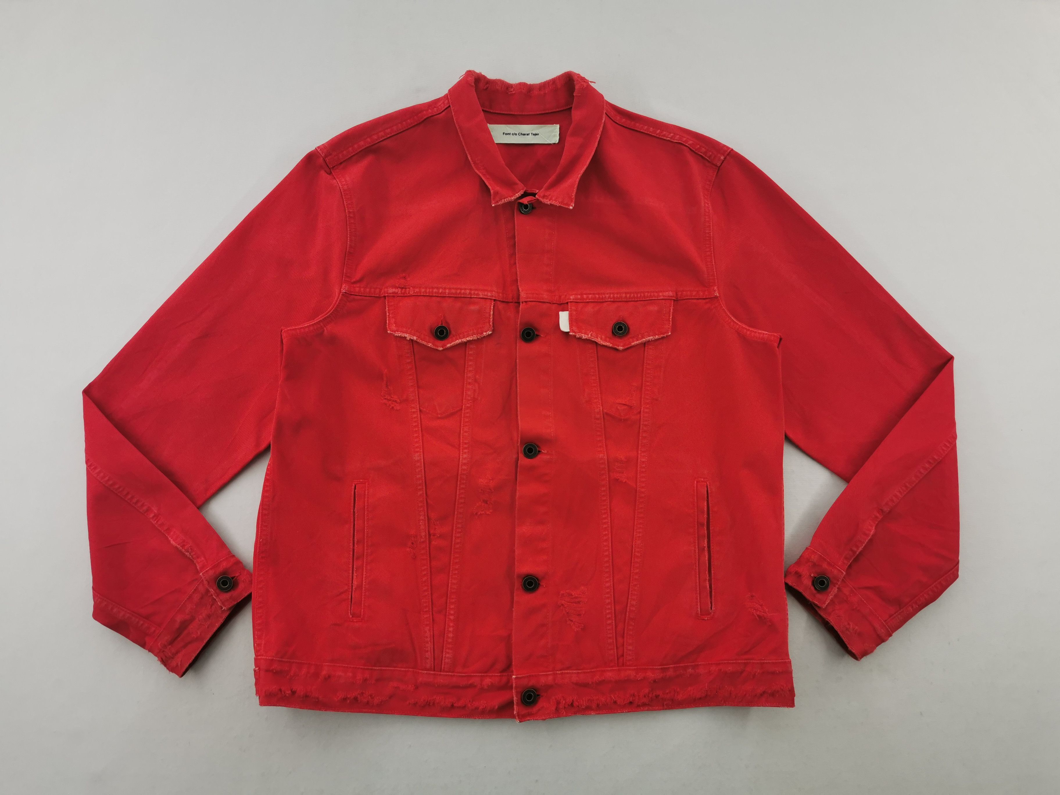 Off-White Off White X Virgil Asloh "The End 2017" Red Denim Jacket Size US M / EU 48-50 / 2 - 3 Thumbnail