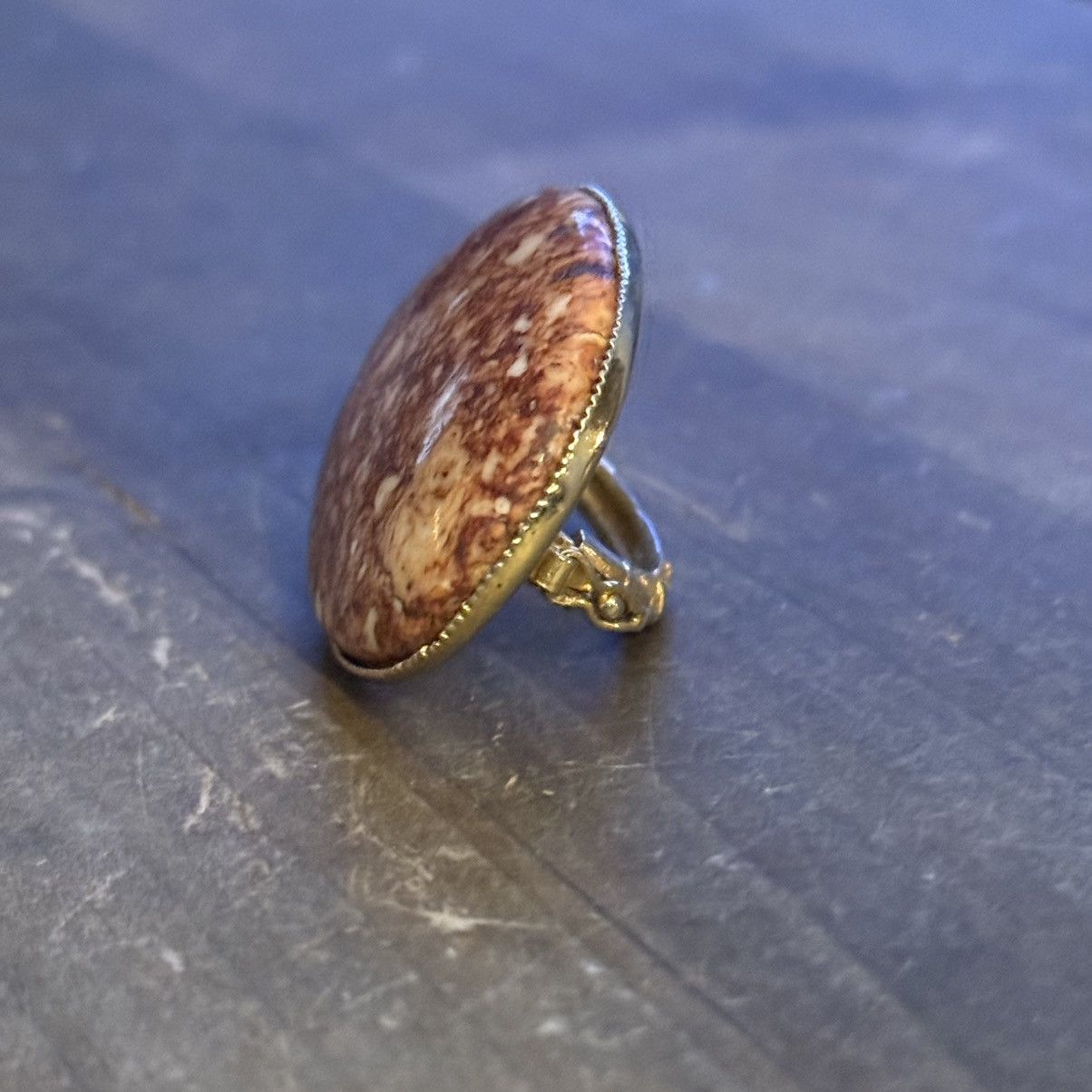 Vintage Vintage oval Jasper scarf clip Size ONE SIZE - 4 Thumbnail