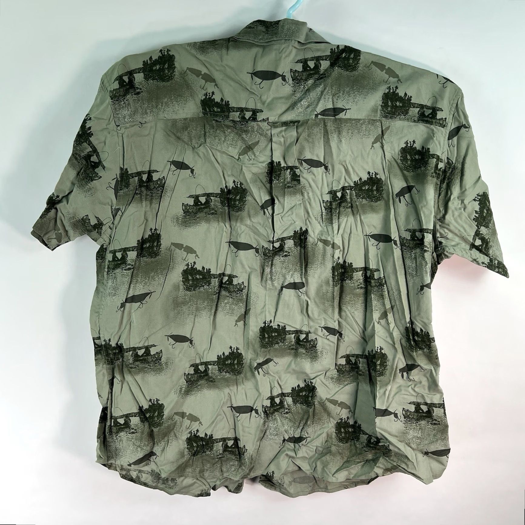 Vintage Woolrich Sage Lures Fishing Button Down Shirt Men’s Size 2XL Green Short Sleeve Size US XXL / EU 58 / 5 - 5 Thumbnail