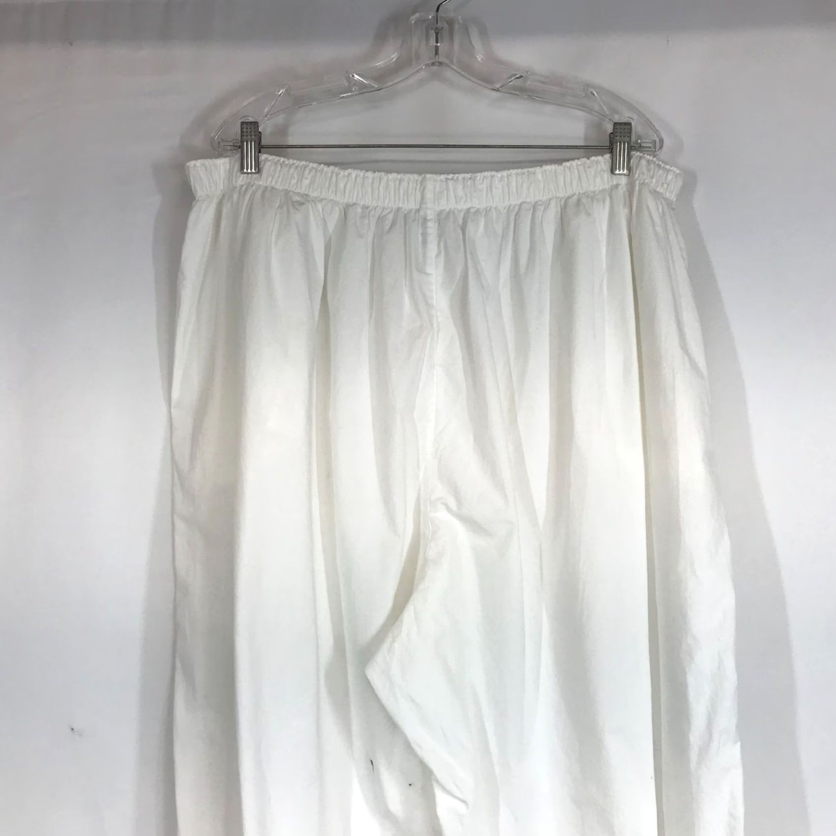 SKIMS SKIMS WOMEN'S Pants 3X White 100% Cotton Elastic Waist Pull-On Lounge PANTS Womens Plus Size 40" / US 18 - 6 Thumbnail