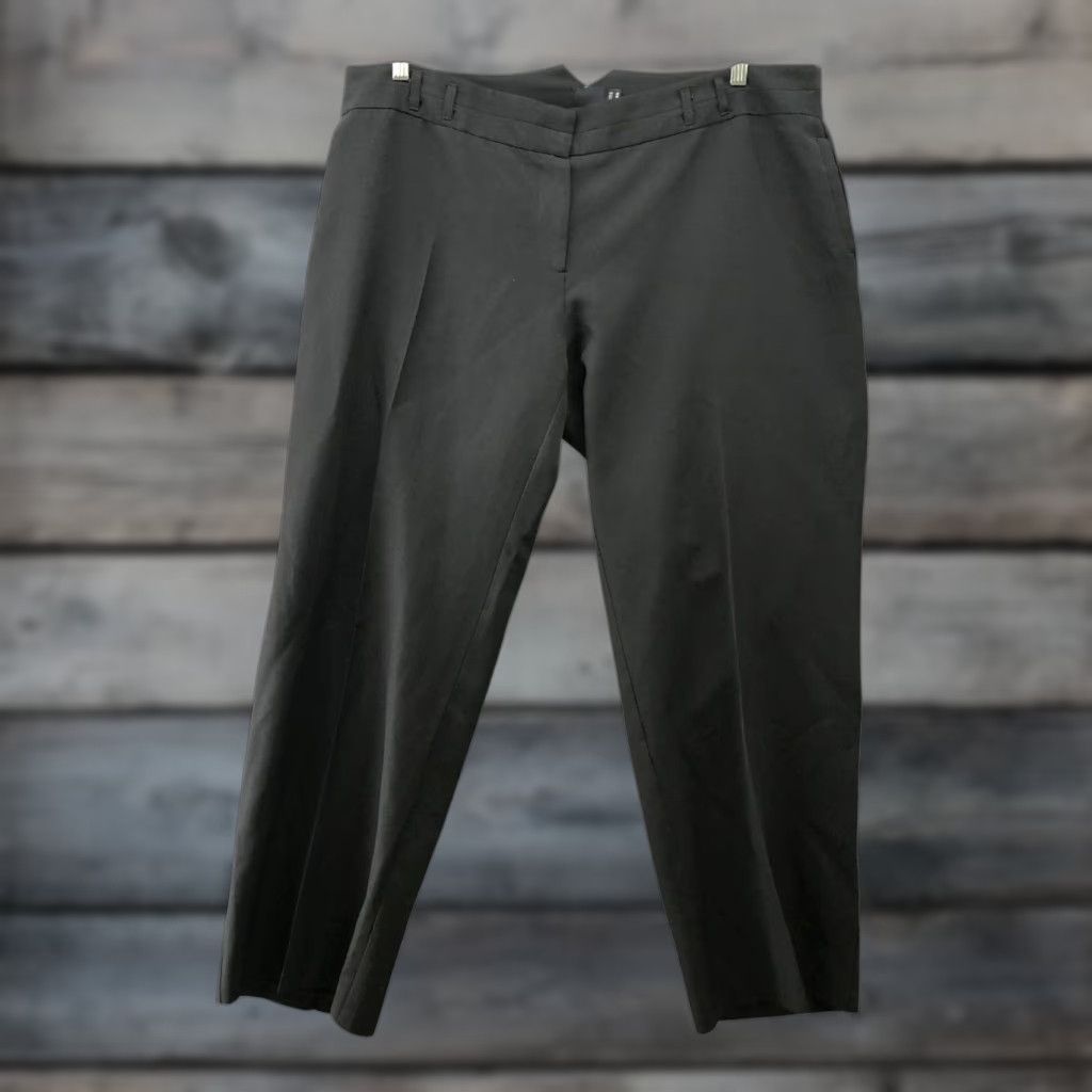 Asos ASOS Curve Tapered Dress Pants Womens 18 Black Ankle Rise 11" Size 40" / US 18 - 1 Thumbnail